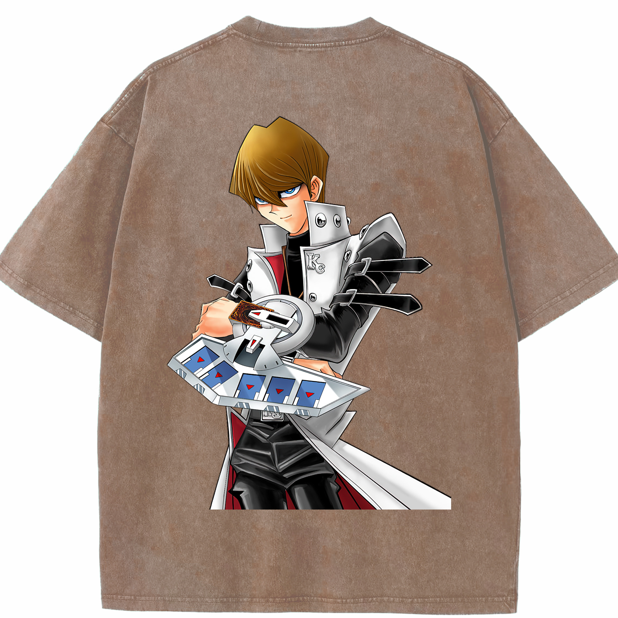 （画像用） 遊☆戯☆王 Yu-Gi-Oh! 綿100% ヴィンテージ風 半袖Tシャツ（背面プリント）