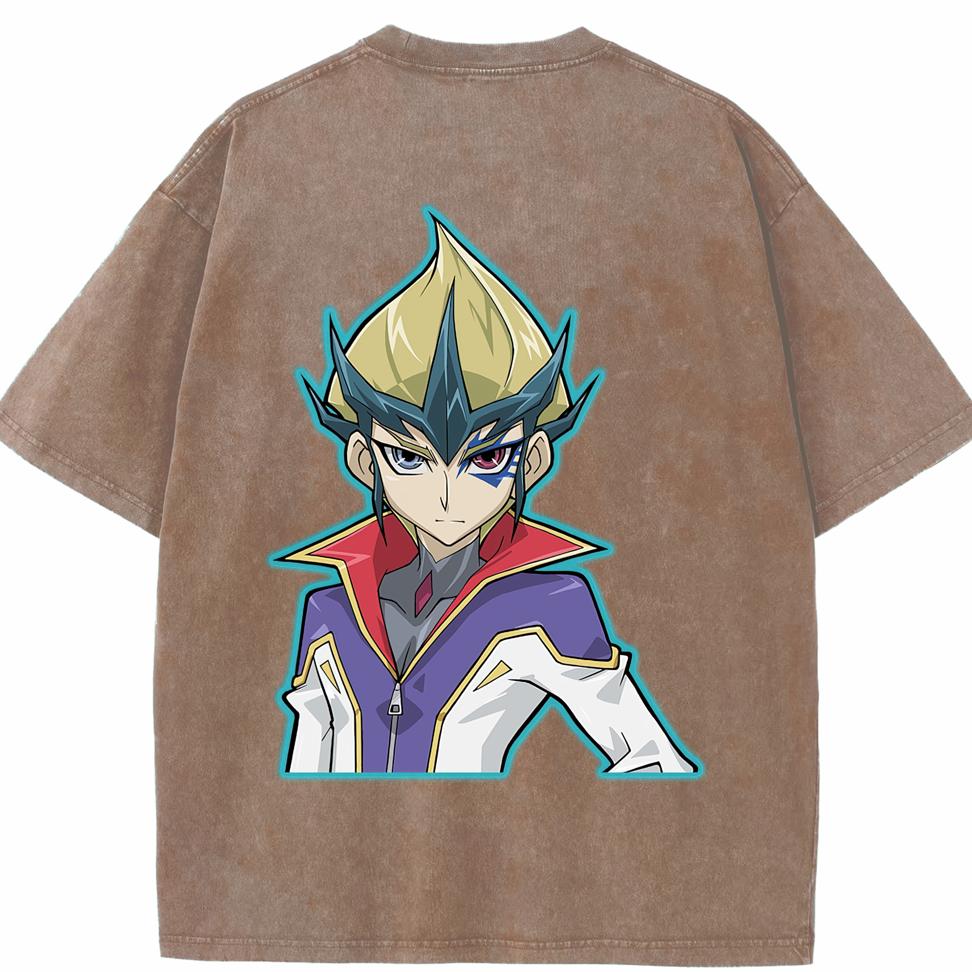 （画像用） 遊☆戯☆王 Yu-Gi-Oh! 綿100% ヴィンテージ風 半袖Tシャツ（背面プリント）