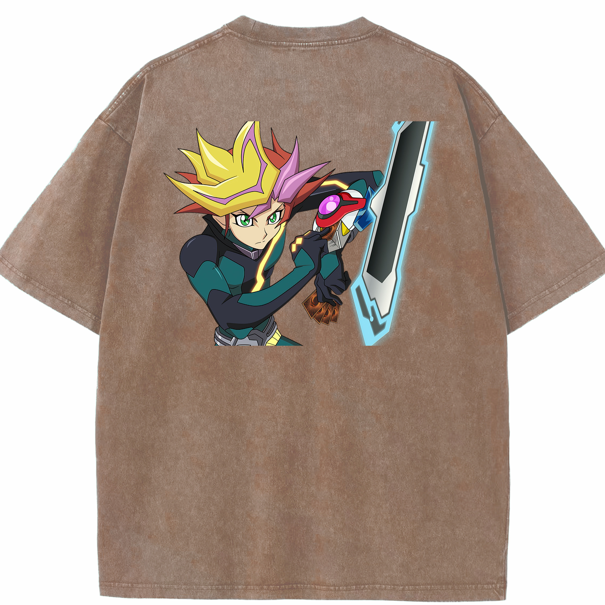 （画像用） 遊☆戯☆王 Yu-Gi-Oh! 綿100% ヴィンテージ風 半袖Tシャツ（背面プリント）
