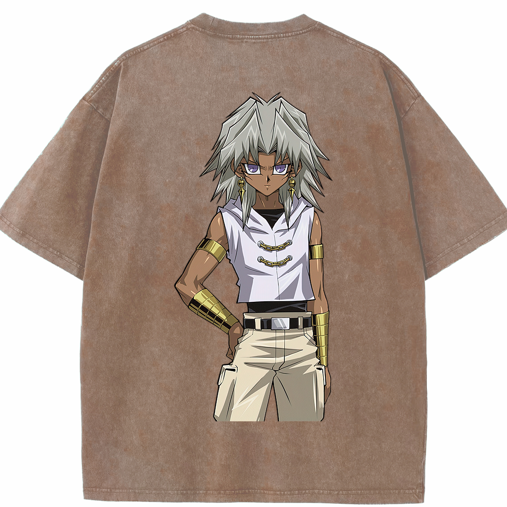 （画像用） 遊☆戯☆王 Yu-Gi-Oh! 綿100% ヴィンテージ風 半袖Tシャツ（背面プリント）