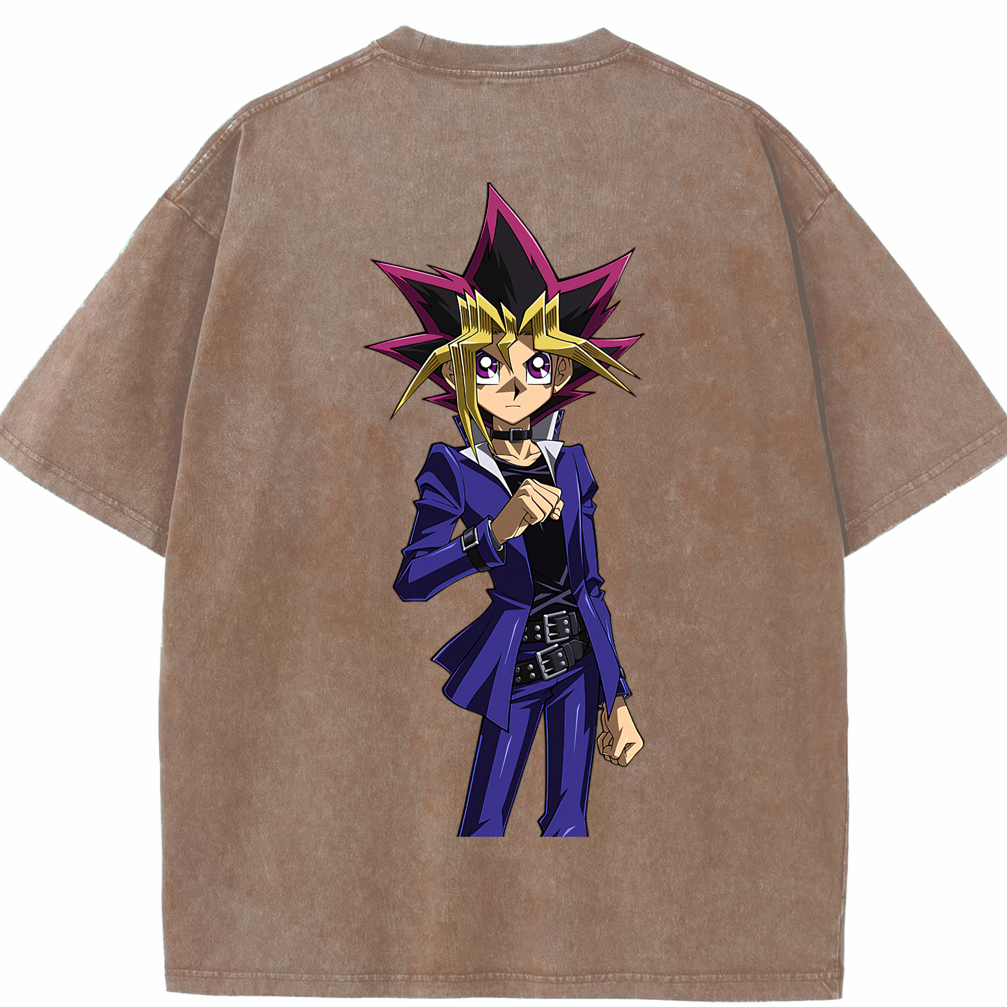 （画像用） 遊☆戯☆王 Yu-Gi-Oh! 綿100% ヴィンテージ風 半袖Tシャツ（背面プリント）