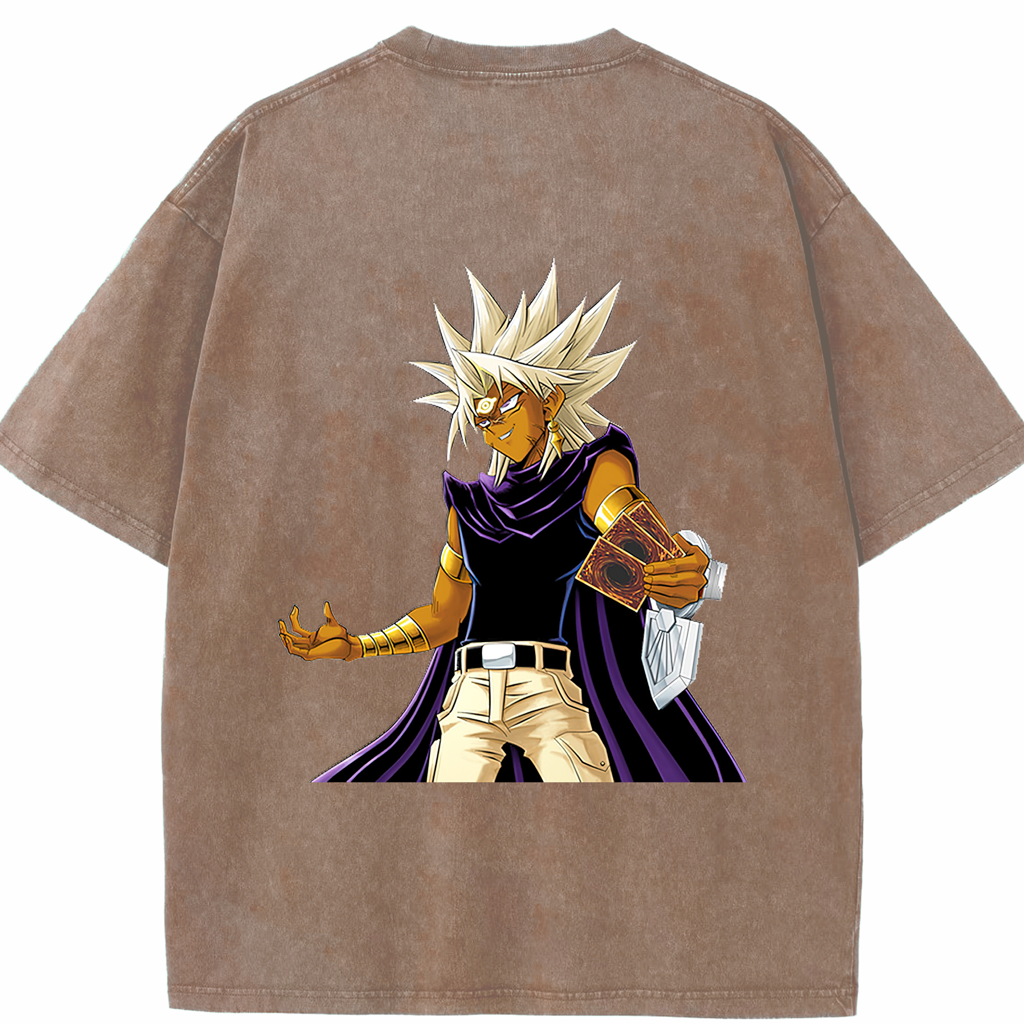 （画像用） 遊☆戯☆王 Yu-Gi-Oh! 綿100% ヴィンテージ風 半袖Tシャツ（背面プリント）