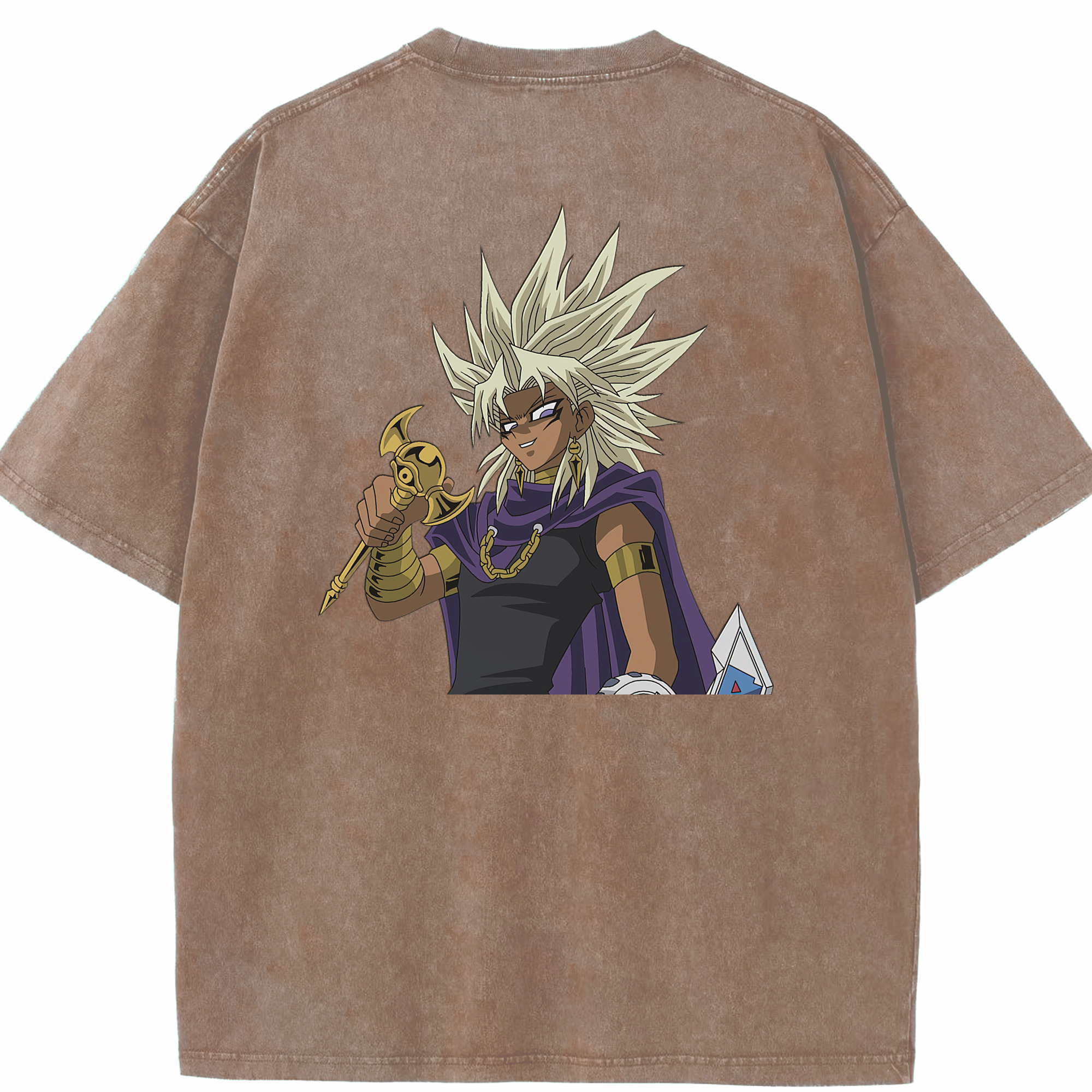 （画像用） 遊☆戯☆王 Yu-Gi-Oh! 綿100% ヴィンテージ風 半袖Tシャツ（背面プリント）