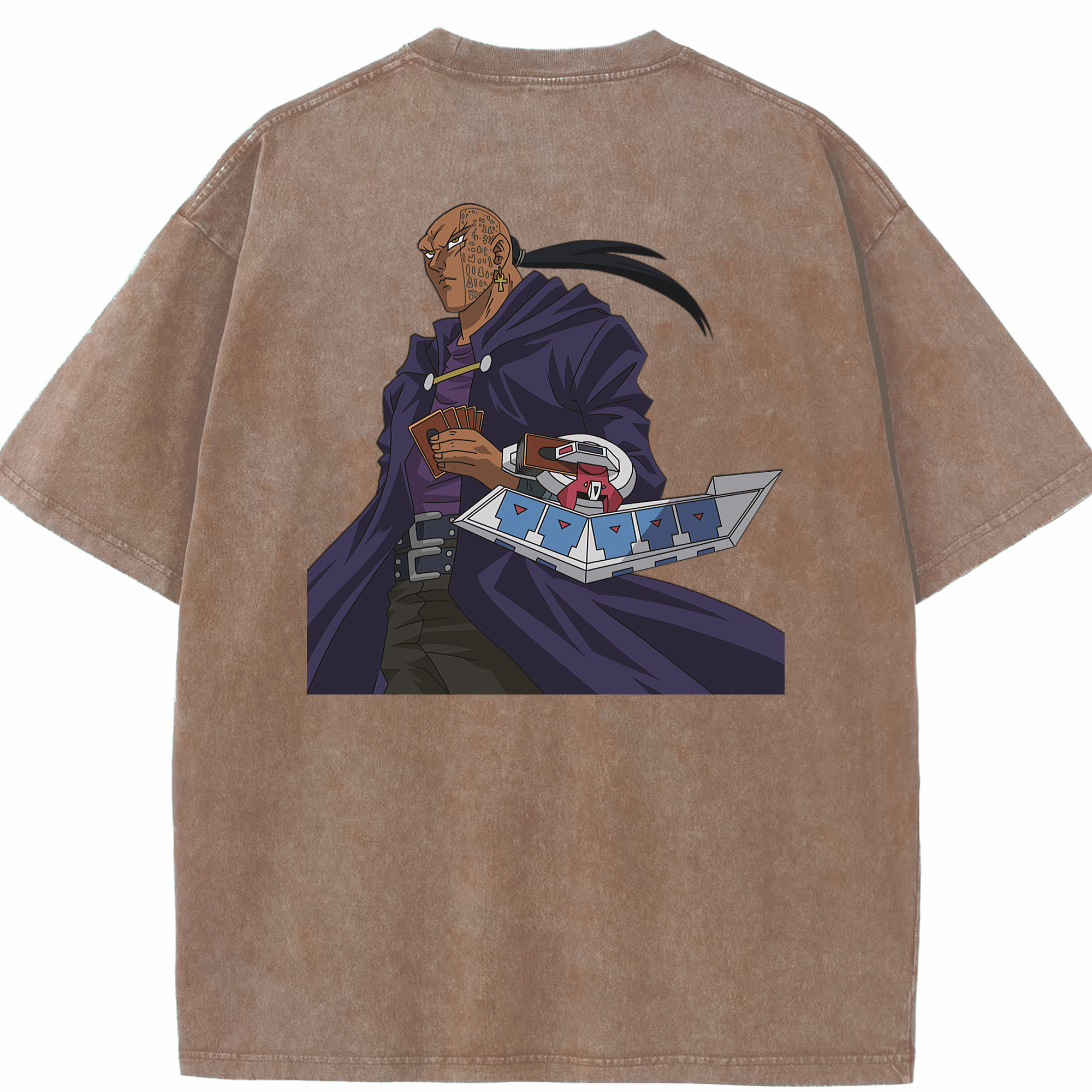 （画像用） 遊☆戯☆王 Yu-Gi-Oh! 綿100% ヴィンテージ風 半袖Tシャツ（背面プリント）