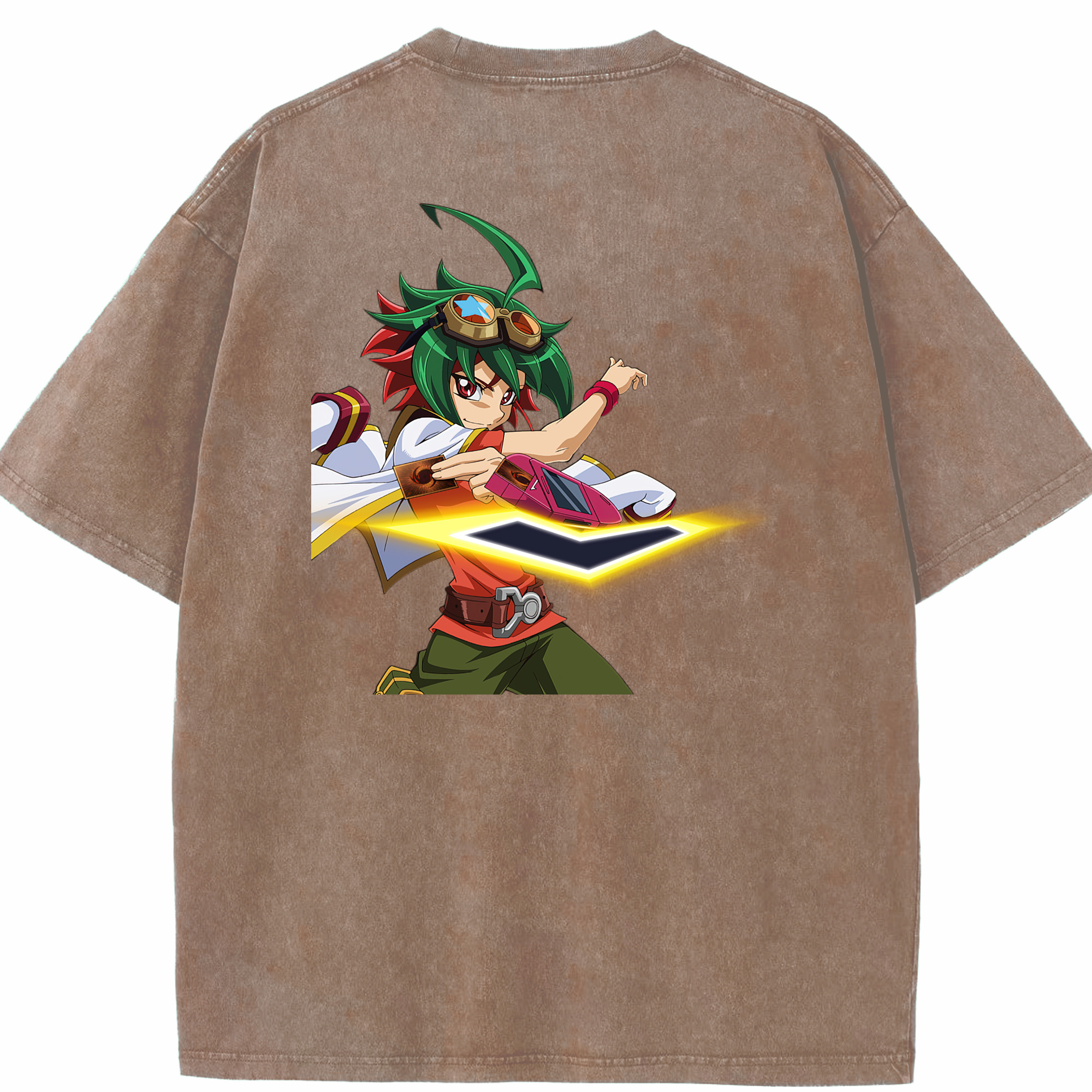 （画像用） 遊☆戯☆王 Yu-Gi-Oh! 綿100% ヴィンテージ風 半袖Tシャツ（背面プリント）
