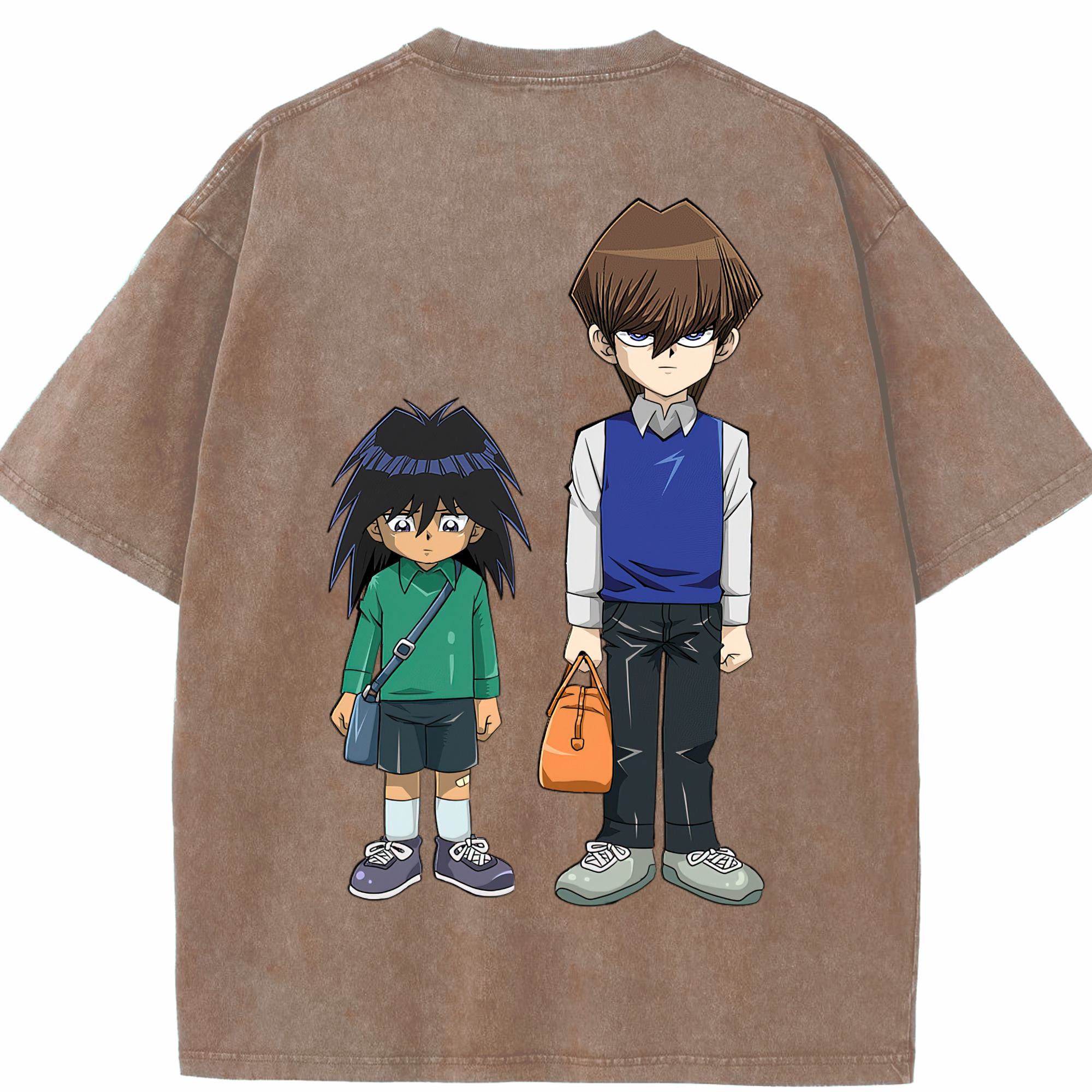 （画像用） 遊☆戯☆王 Yu-Gi-Oh! 綿100% ヴィンテージ風 半袖Tシャツ（背面プリント）