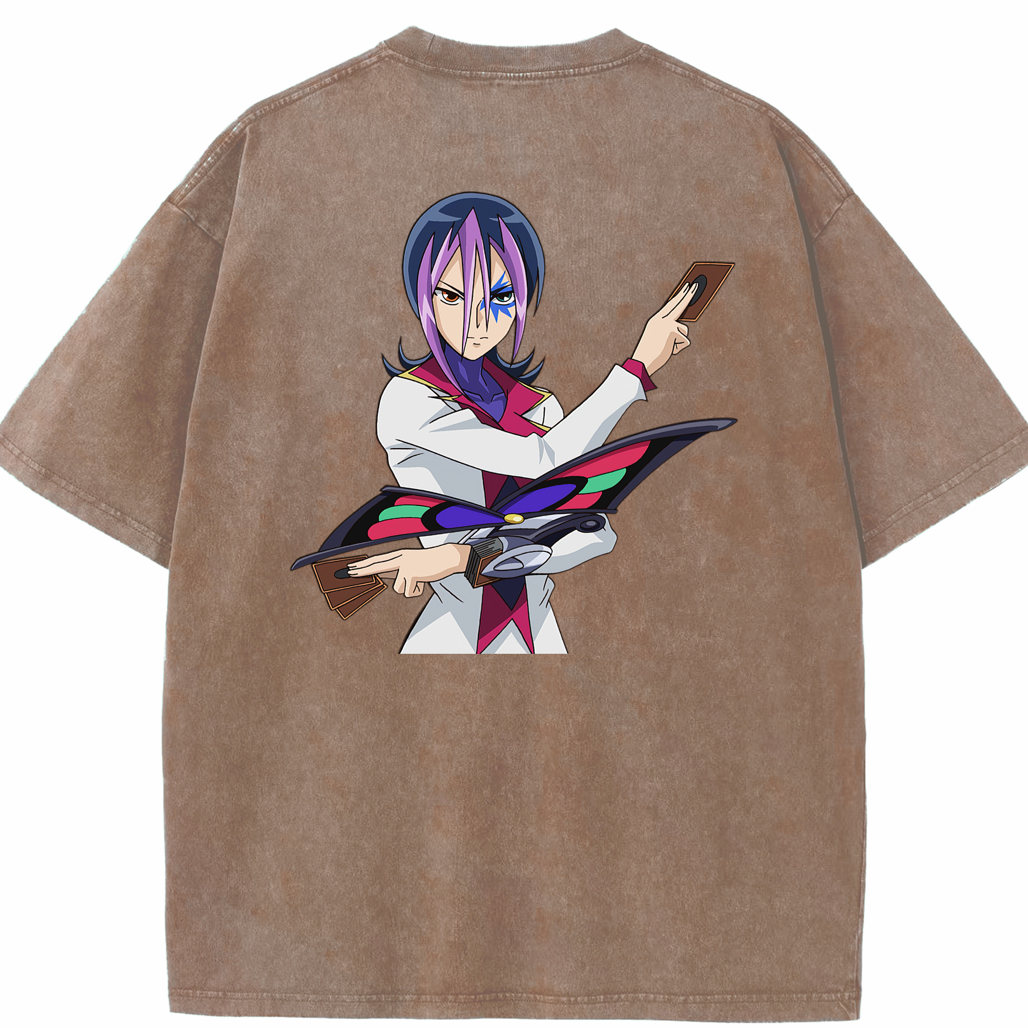 （画像用） 遊☆戯☆王 Yu-Gi-Oh! 綿100% ヴィンテージ風 半袖Tシャツ（背面プリント）
