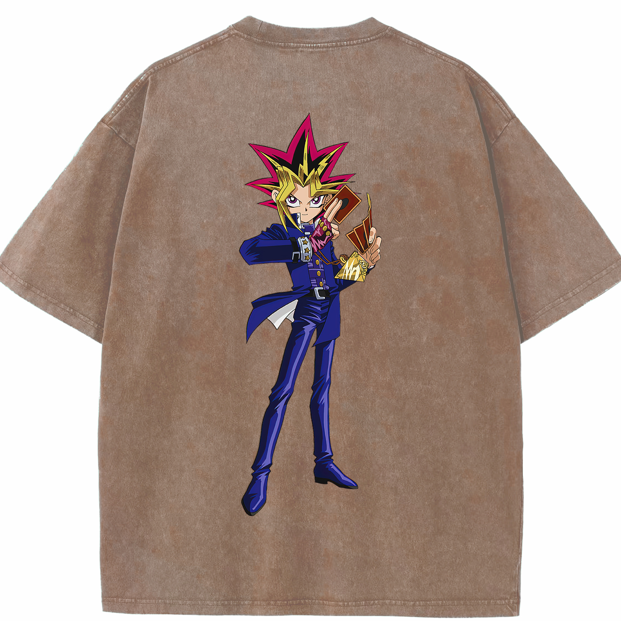 （画像用） 遊☆戯☆王 Yu-Gi-Oh! 綿100% ヴィンテージ風 半袖Tシャツ（背面プリント）