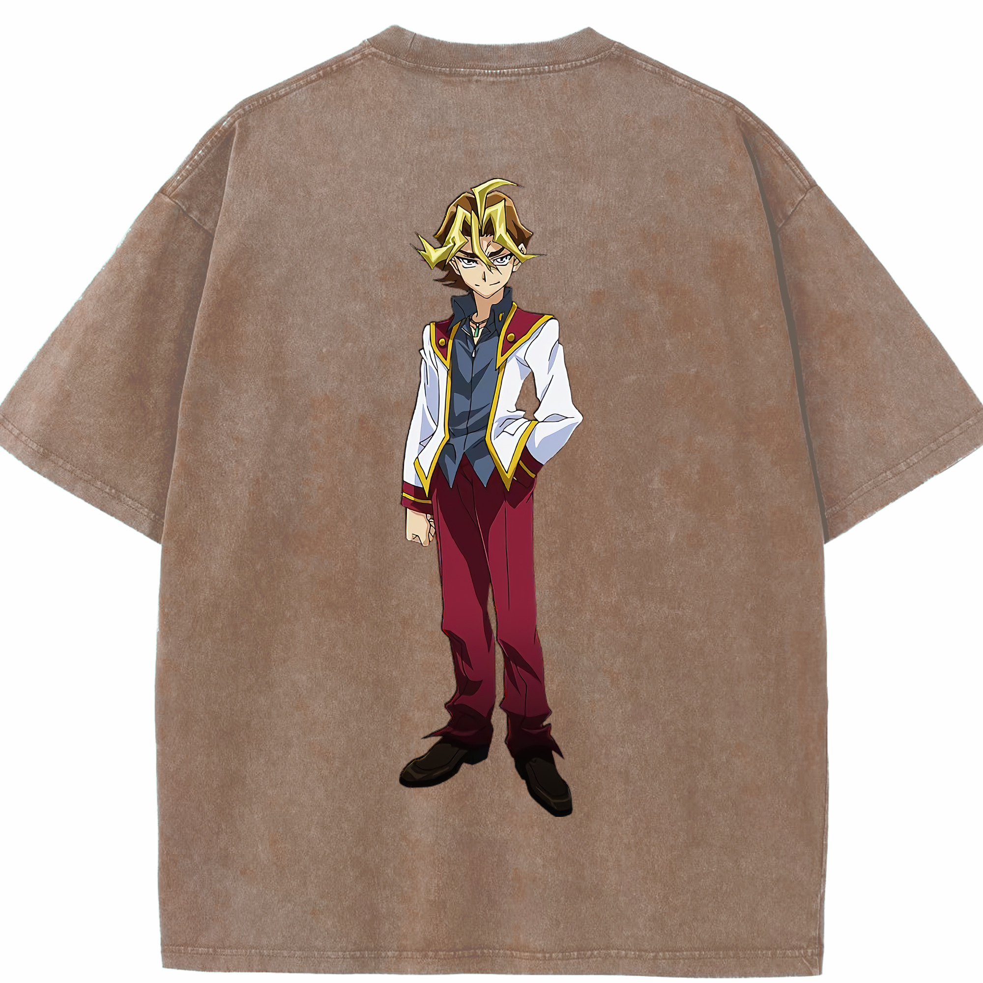 （画像用） 遊☆戯☆王 Yu-Gi-Oh! 綿100% ヴィンテージ風 半袖Tシャツ（背面プリント）