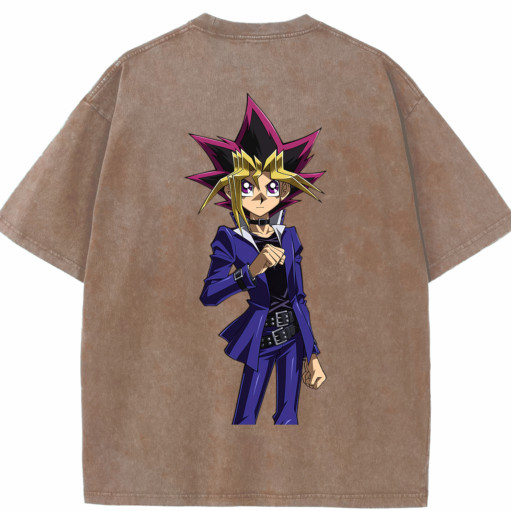 （画像用） 遊☆戯☆王 Yu-Gi-Oh! 綿100% ヴィンテージ風 半袖Tシャツ（背面プリント）