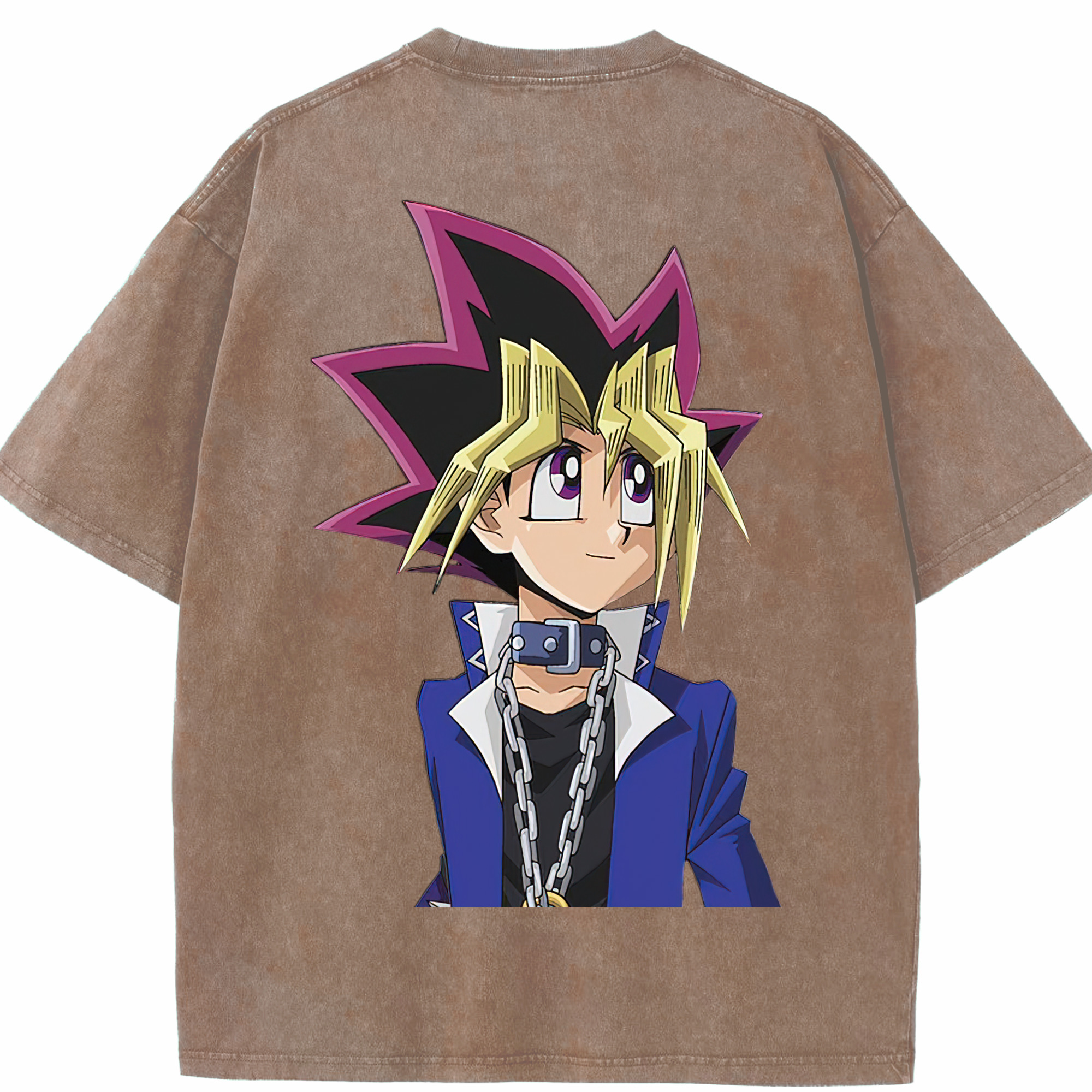 （画像用） 遊☆戯☆王 Yu-Gi-Oh! 綿100% ヴィンテージ風 半袖Tシャツ（背面プリント）