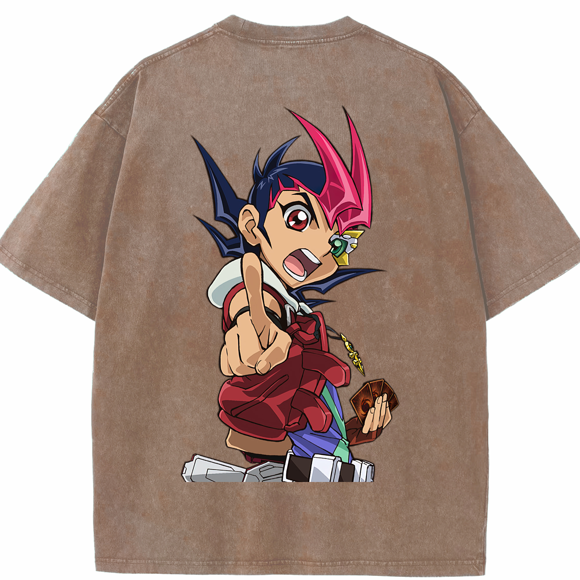 （画像用） 遊☆戯☆王 Yu-Gi-Oh! 綿100% ヴィンテージ風 半袖Tシャツ（背面プリント）