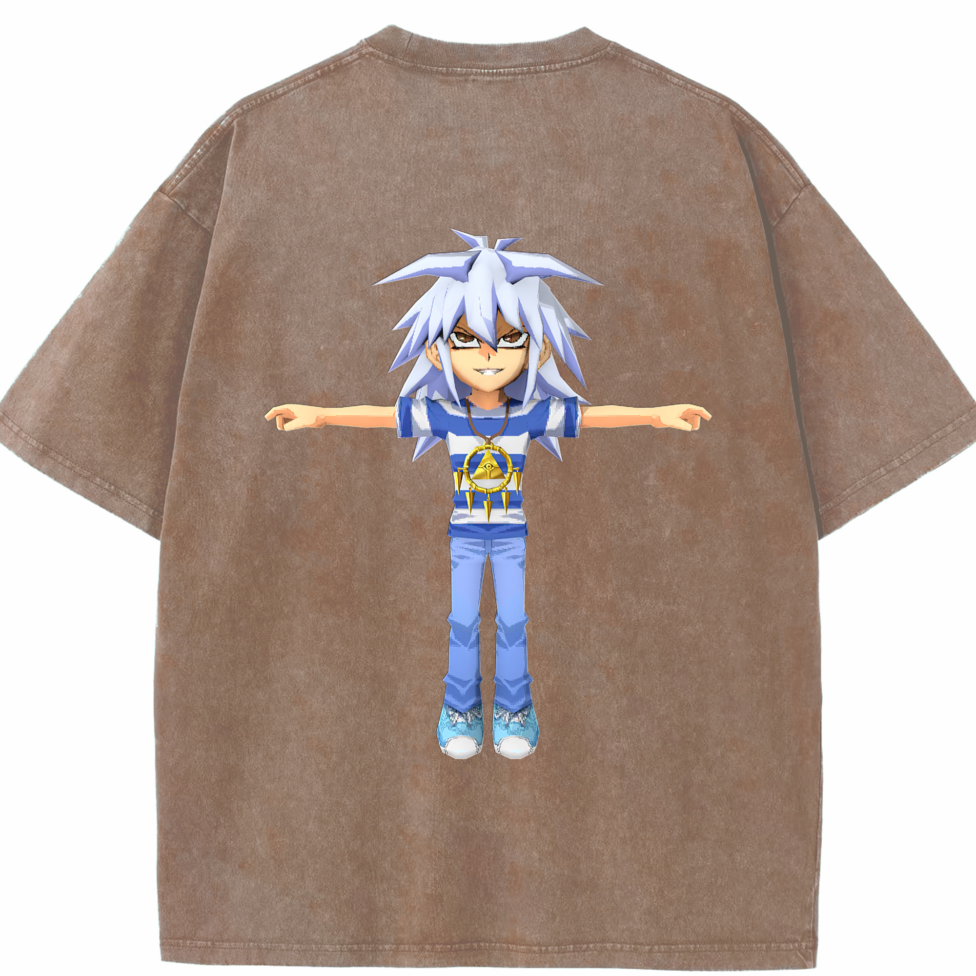 （画像用） 遊☆戯☆王 Yu-Gi-Oh! 綿100% ヴィンテージ風 半袖Tシャツ（背面プリント）