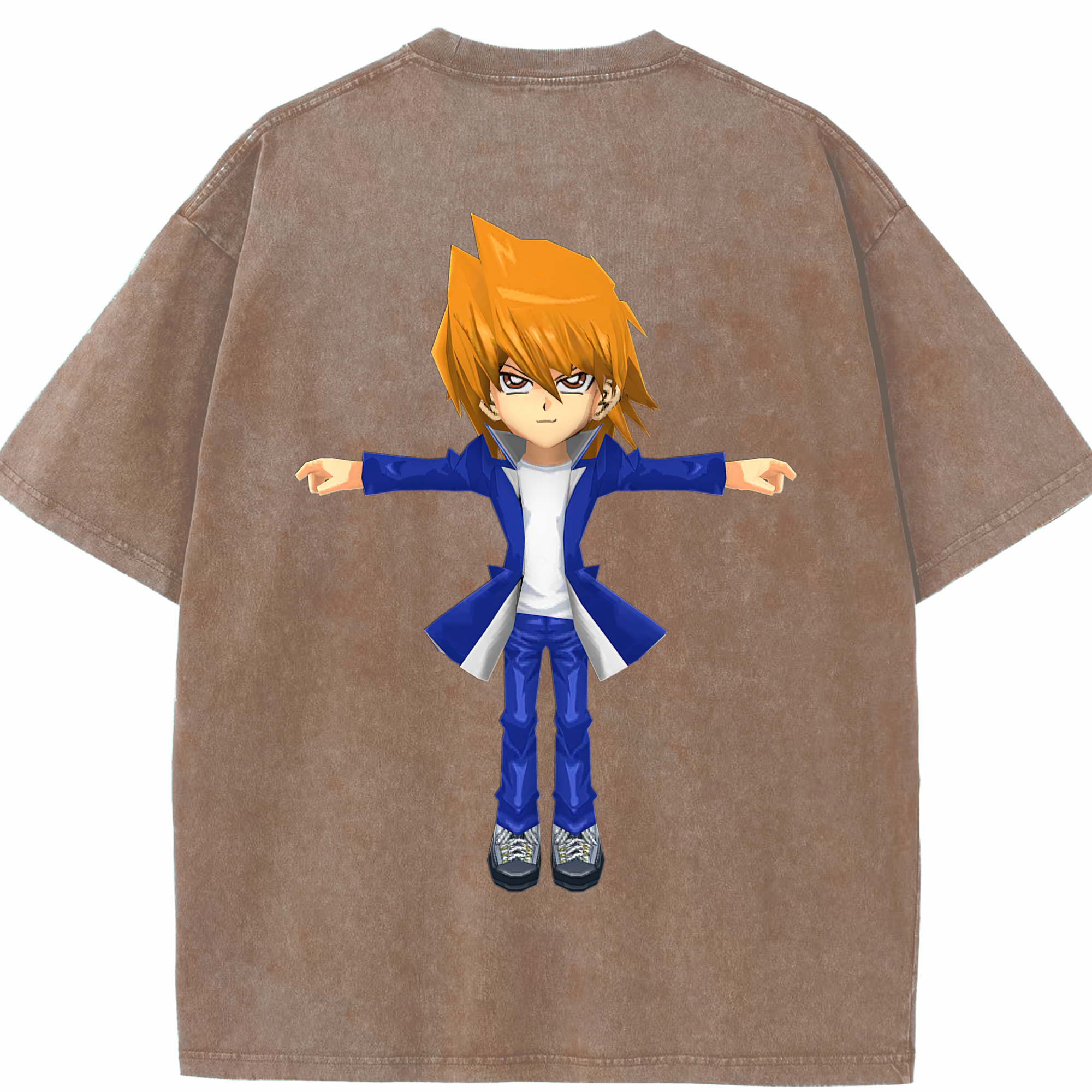（画像用） 遊☆戯☆王 Yu-Gi-Oh! 綿100% ヴィンテージ風 半袖Tシャツ（背面プリント）