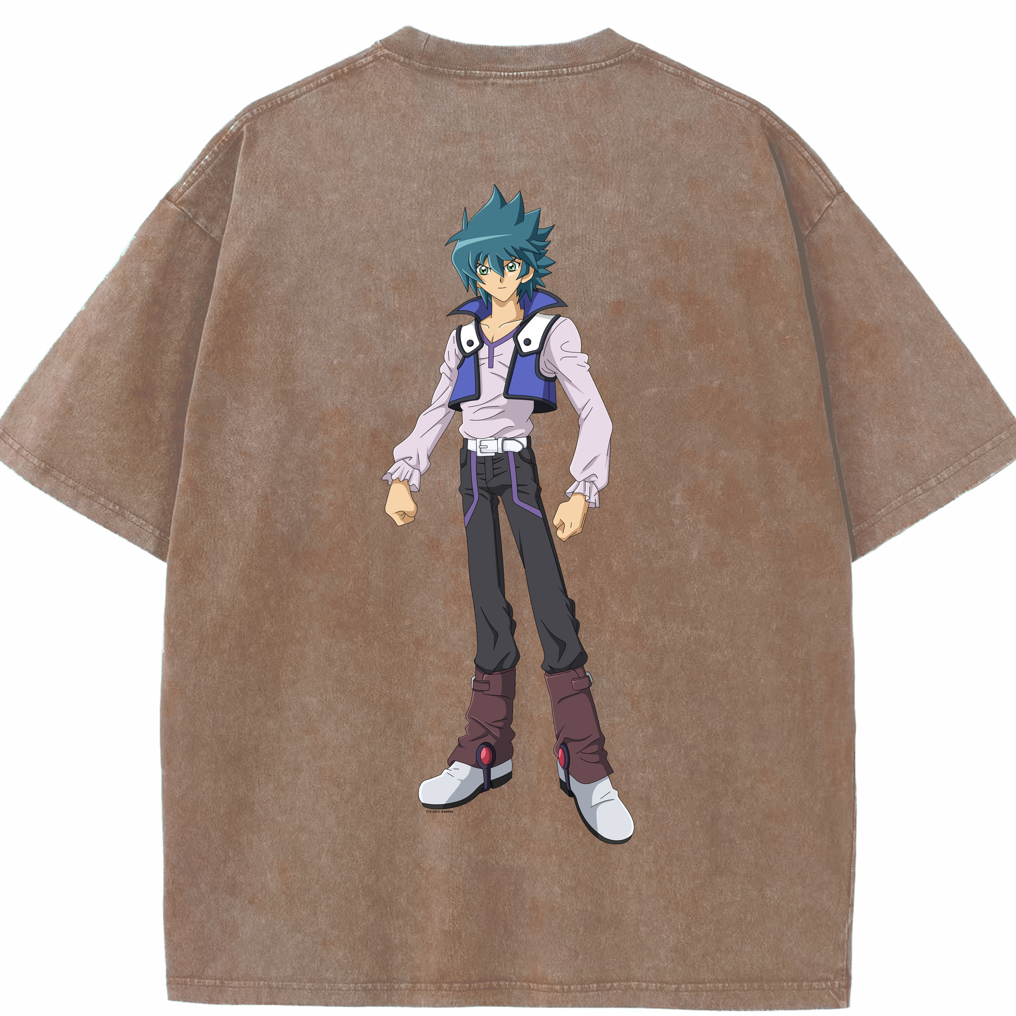 （画像用） 遊☆戯☆王 Yu-Gi-Oh! 綿100% ヴィンテージ風 半袖Tシャツ（背面プリント）