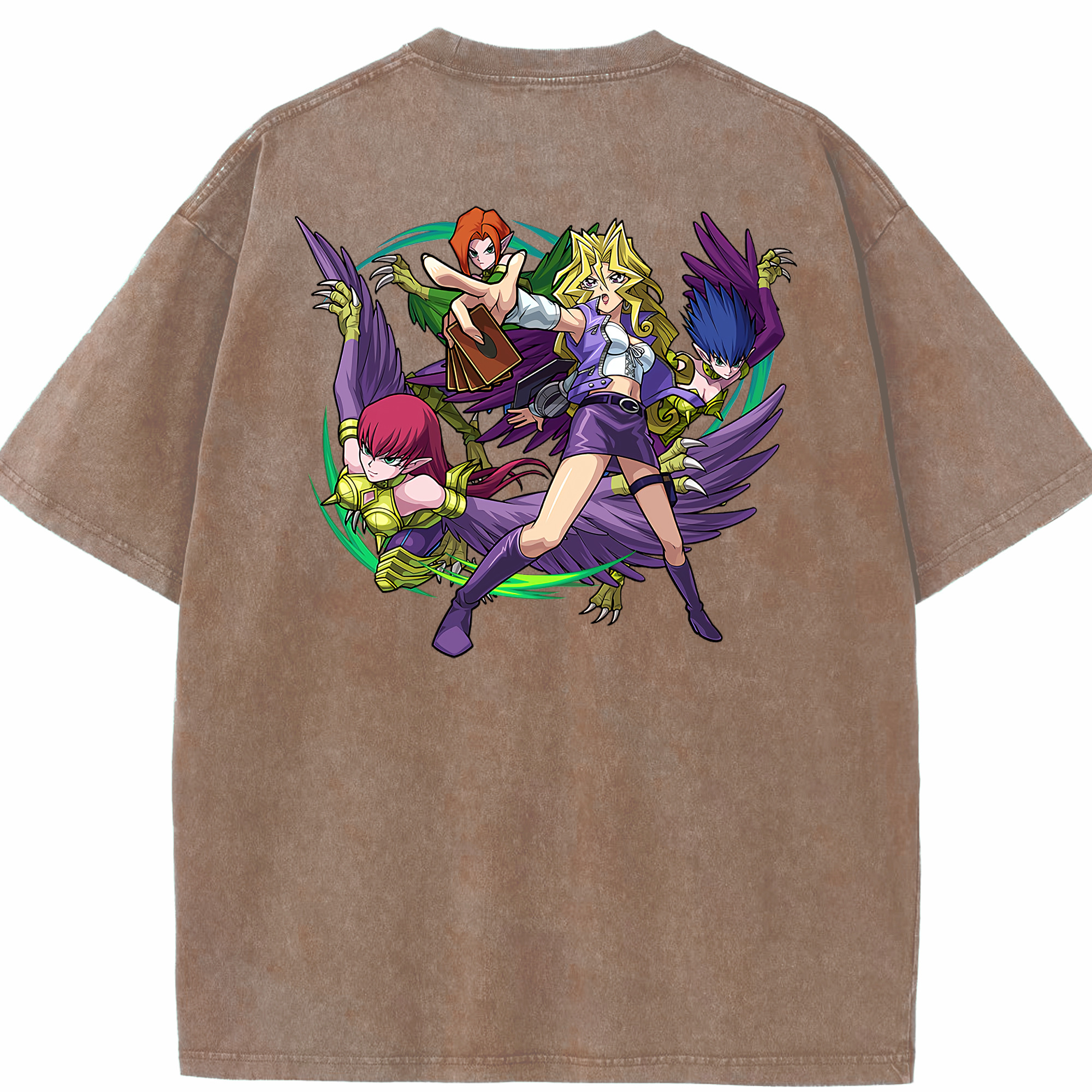 （画像用） 遊☆戯☆王 Yu-Gi-Oh! 綿100% ヴィンテージ風 半袖Tシャツ（背面プリント）