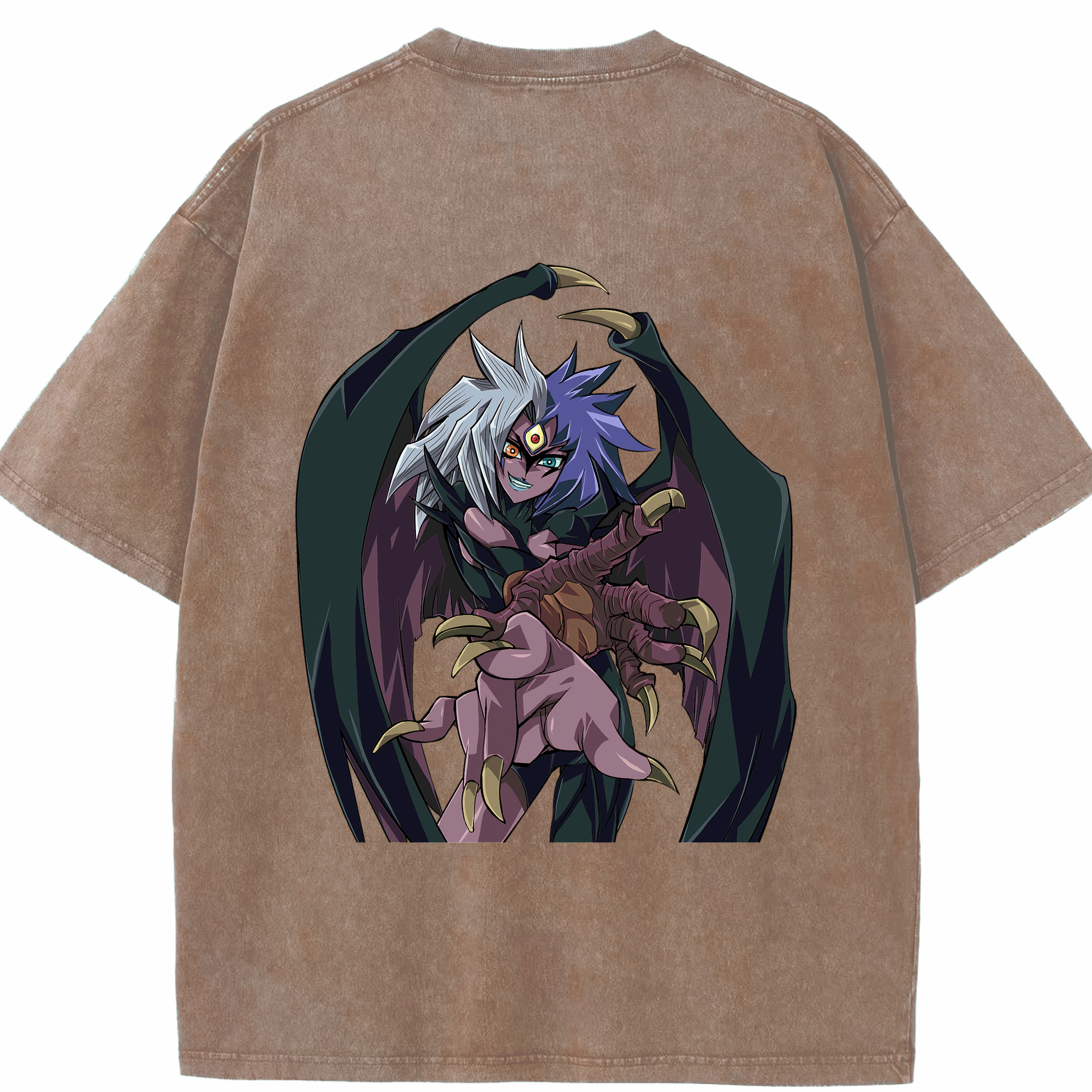 （画像用） 遊☆戯☆王 Yu-Gi-Oh! 綿100% ヴィンテージ風 半袖Tシャツ（背面プリント）