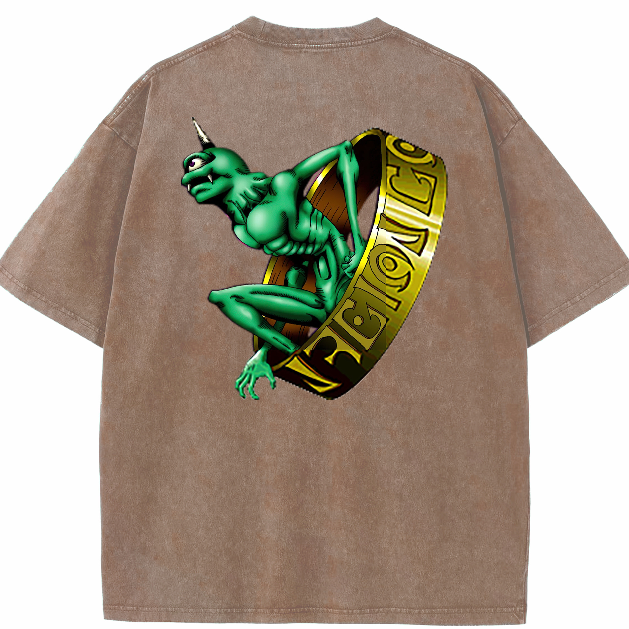 （画像用） 遊☆戯☆王 Yu-Gi-Oh! 綿100% ヴィンテージ風 半袖Tシャツ（背面プリント）
