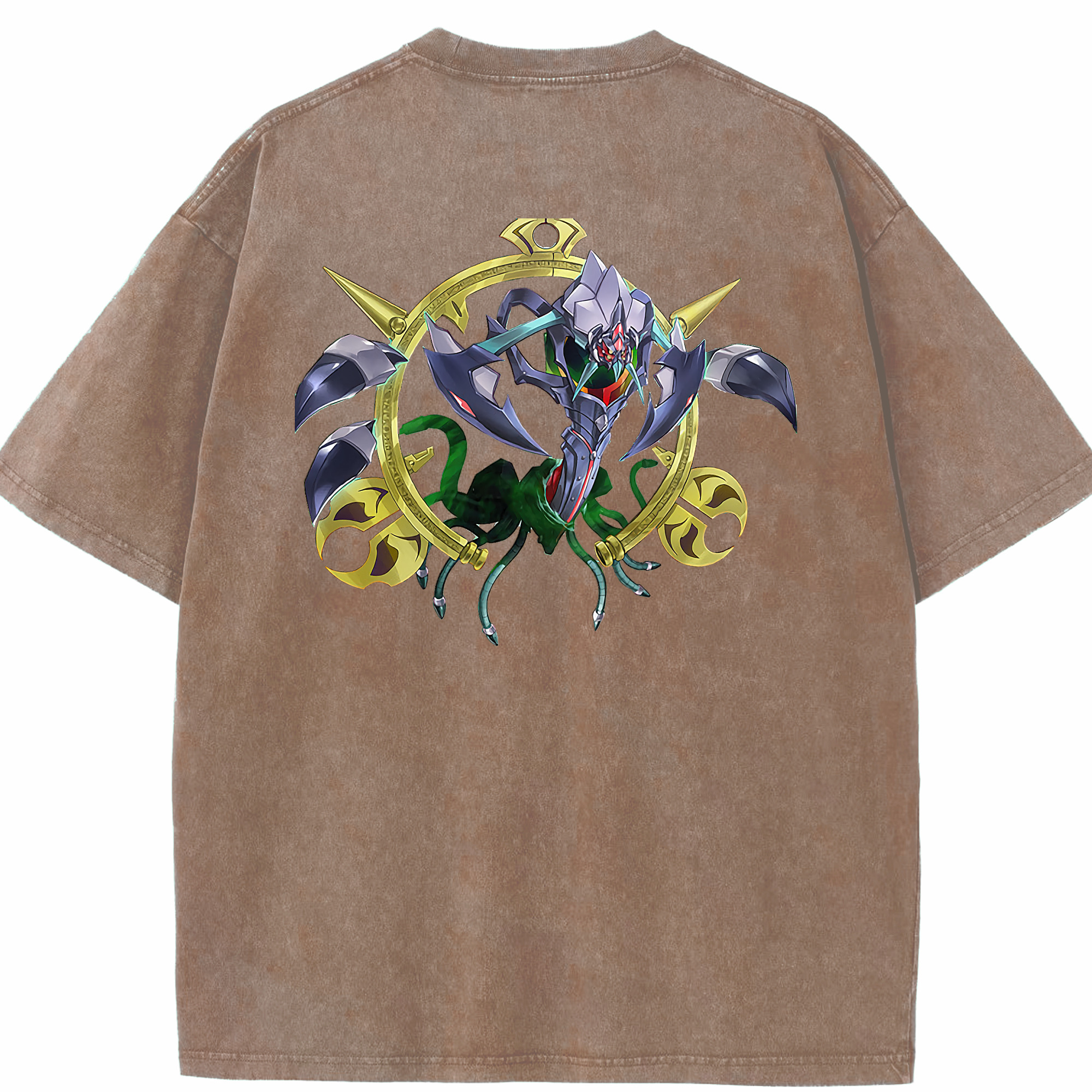 （画像用） 遊☆戯☆王 Yu-Gi-Oh! 綿100% ヴィンテージ風 半袖Tシャツ（背面プリント）