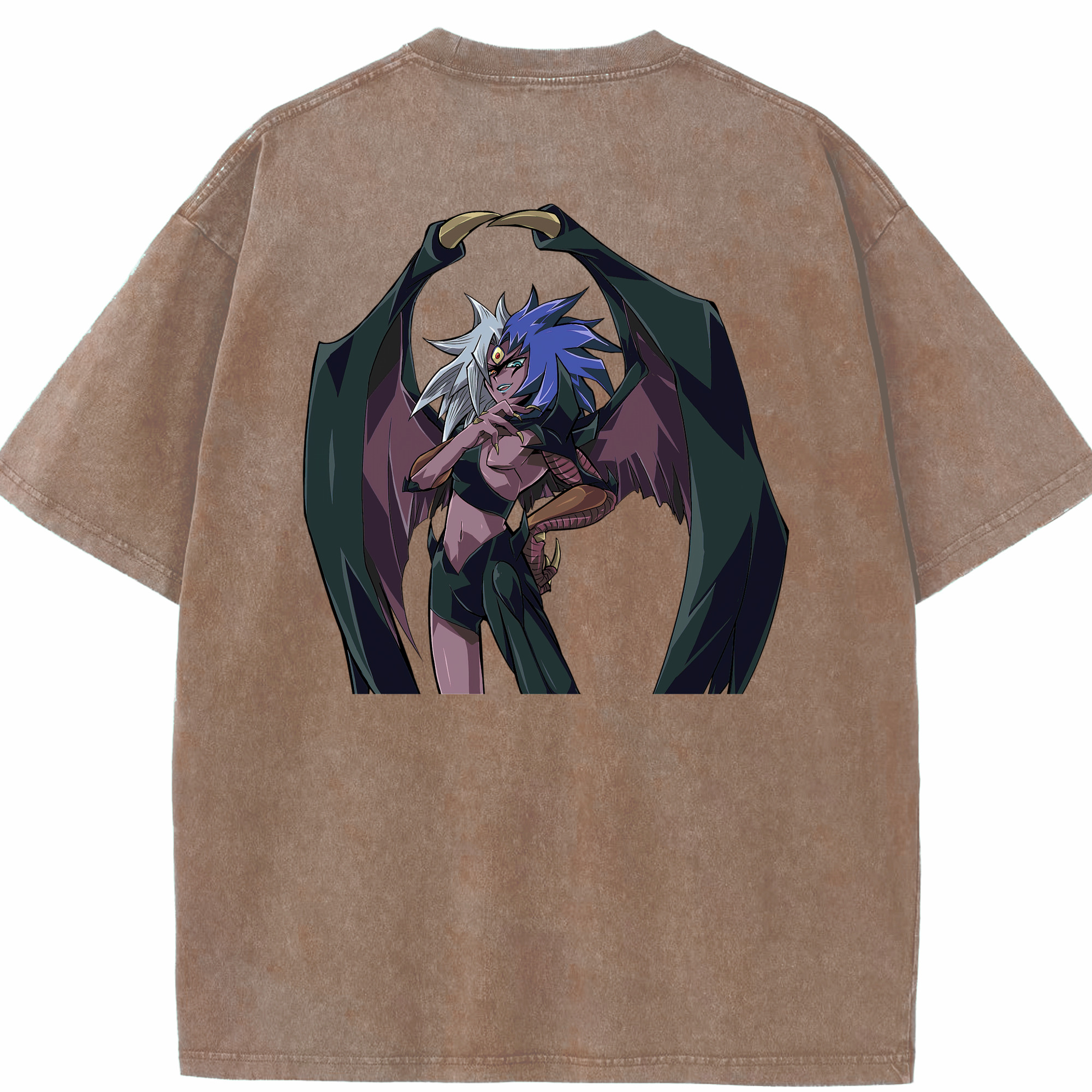 （画像用） 遊☆戯☆王 Yu-Gi-Oh! 綿100% ヴィンテージ風 半袖Tシャツ（背面プリント）