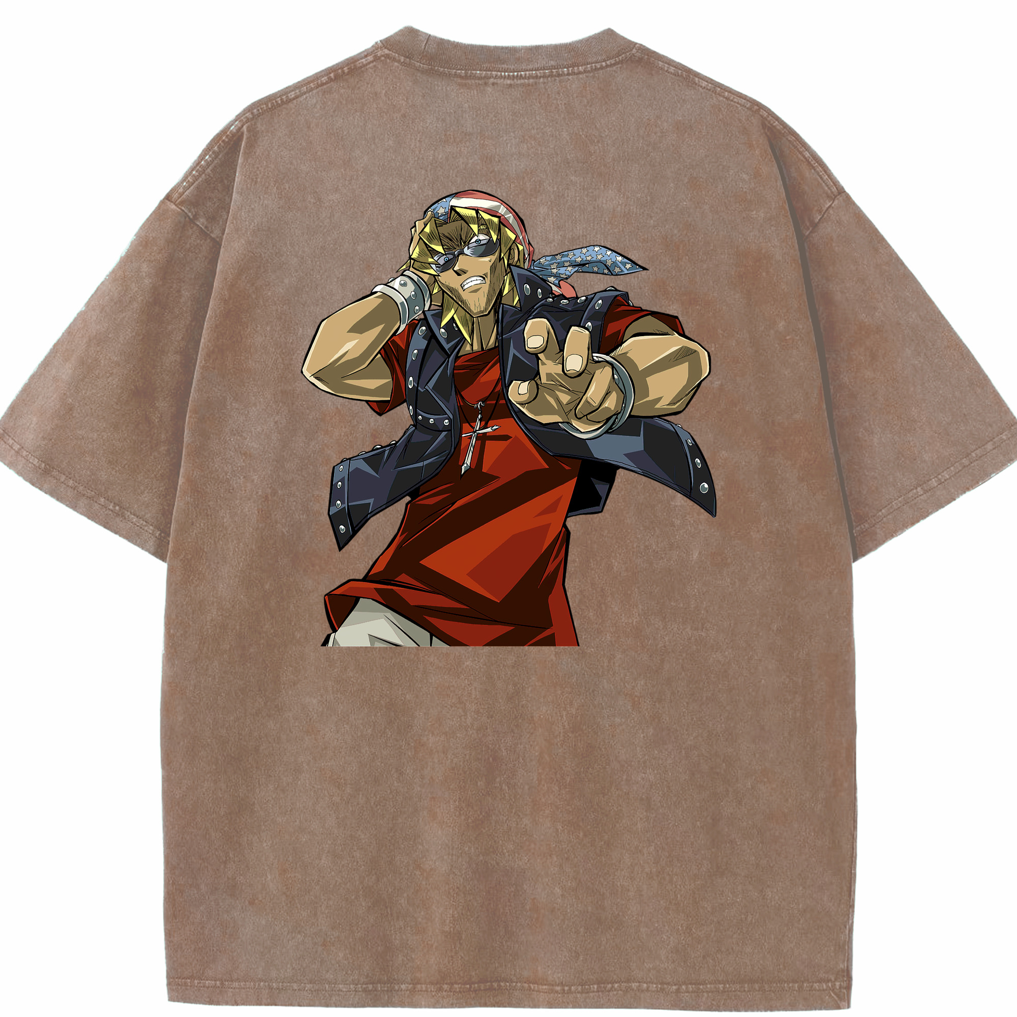 （画像用） 遊☆戯☆王 Yu-Gi-Oh! 綿100% ヴィンテージ風 半袖Tシャツ（背面プリント）
