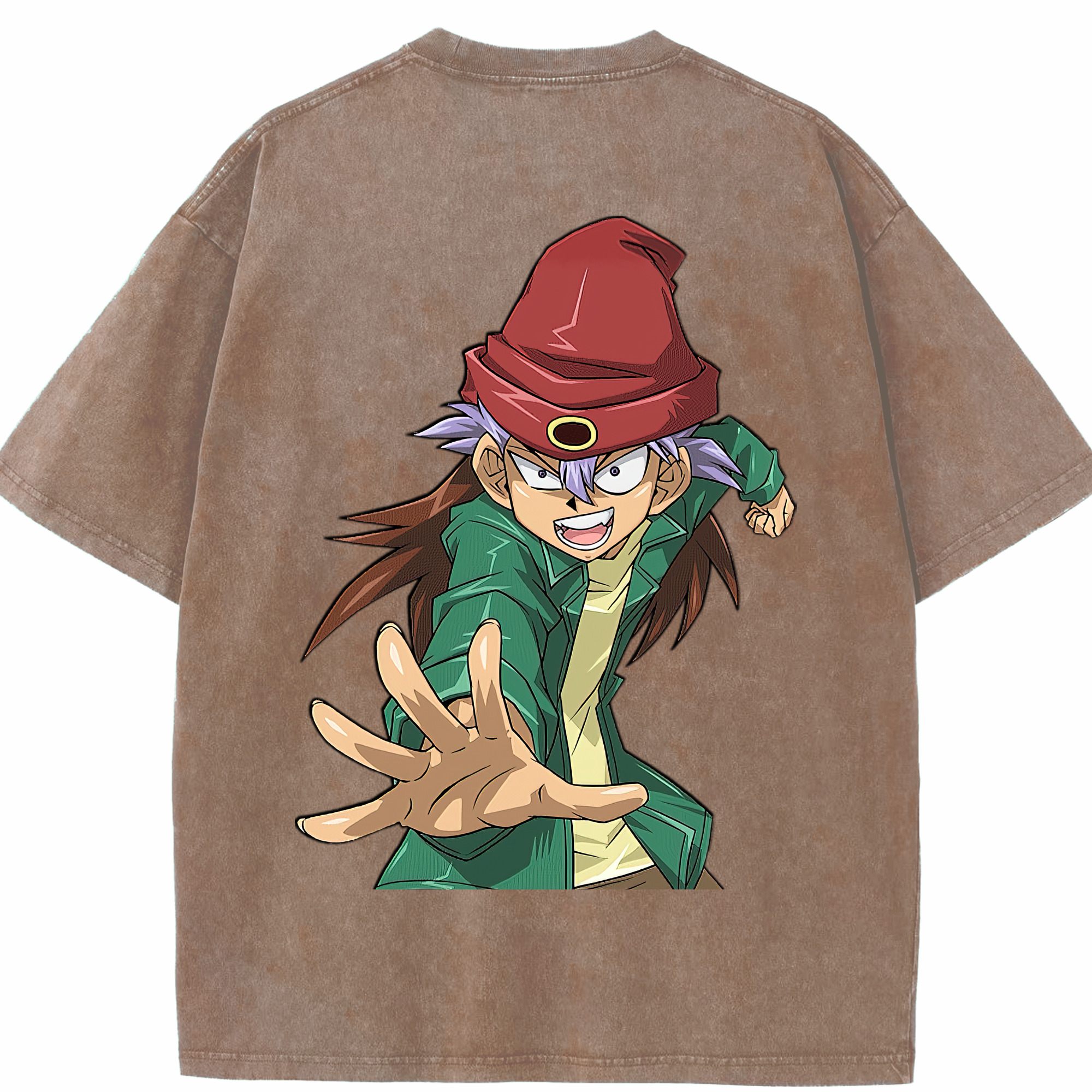 （画像用） 遊☆戯☆王 Yu-Gi-Oh! 綿100% ヴィンテージ風 半袖Tシャツ（背面プリント）