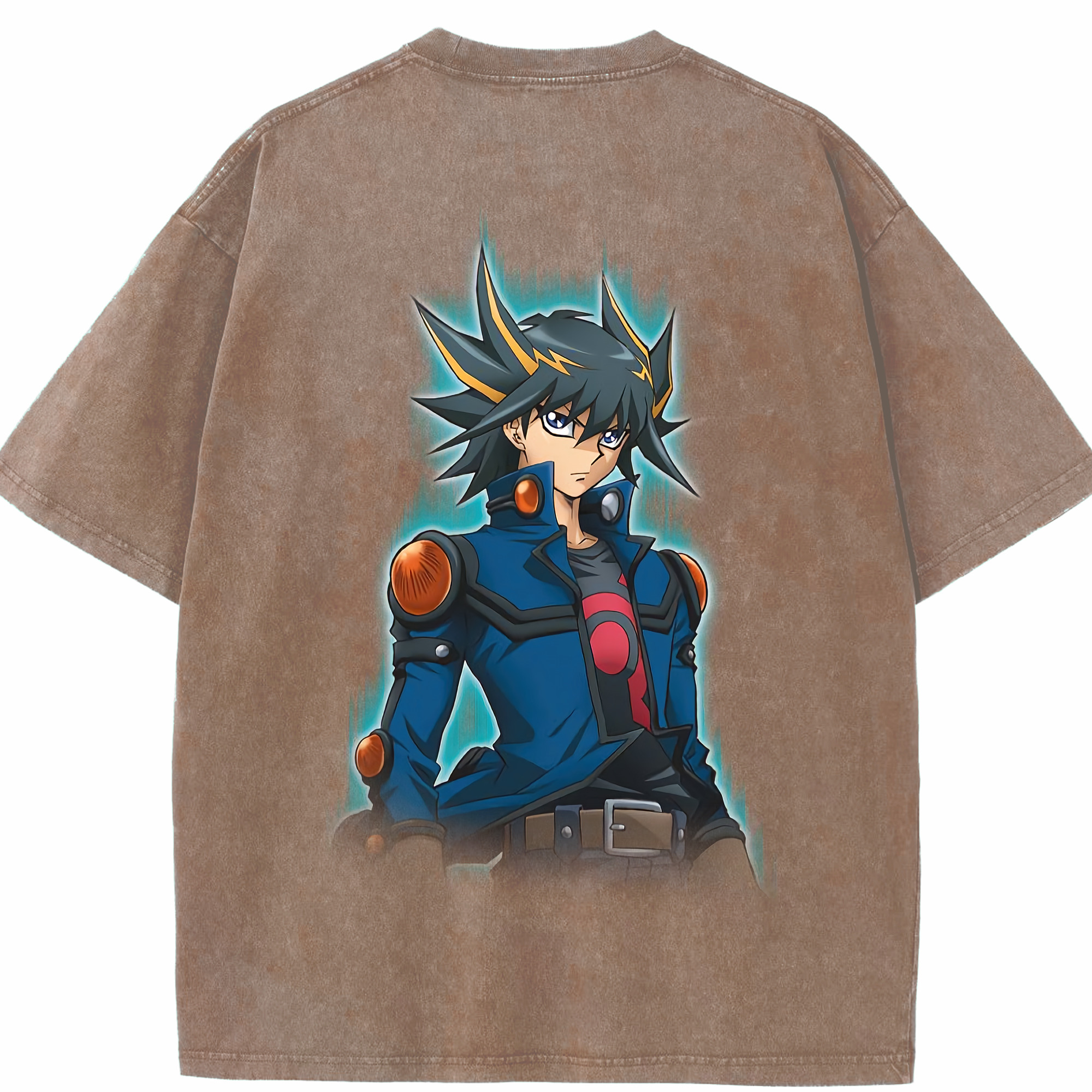 （画像用） 遊☆戯☆王 Yu-Gi-Oh! 綿100% ヴィンテージ風 半袖Tシャツ（背面プリント）