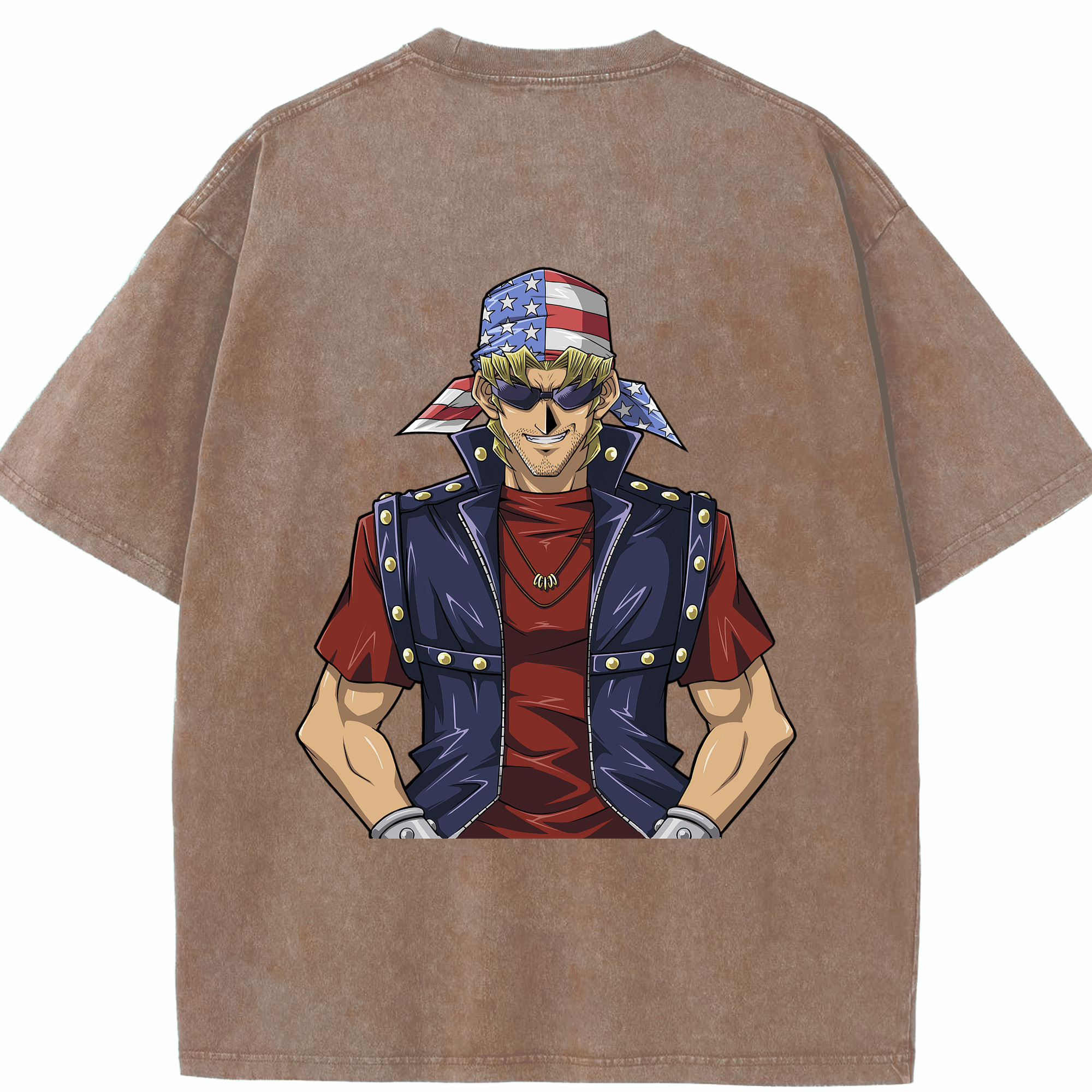 （画像用） 遊☆戯☆王 Yu-Gi-Oh! 綿100% ヴィンテージ風 半袖Tシャツ（背面プリント）