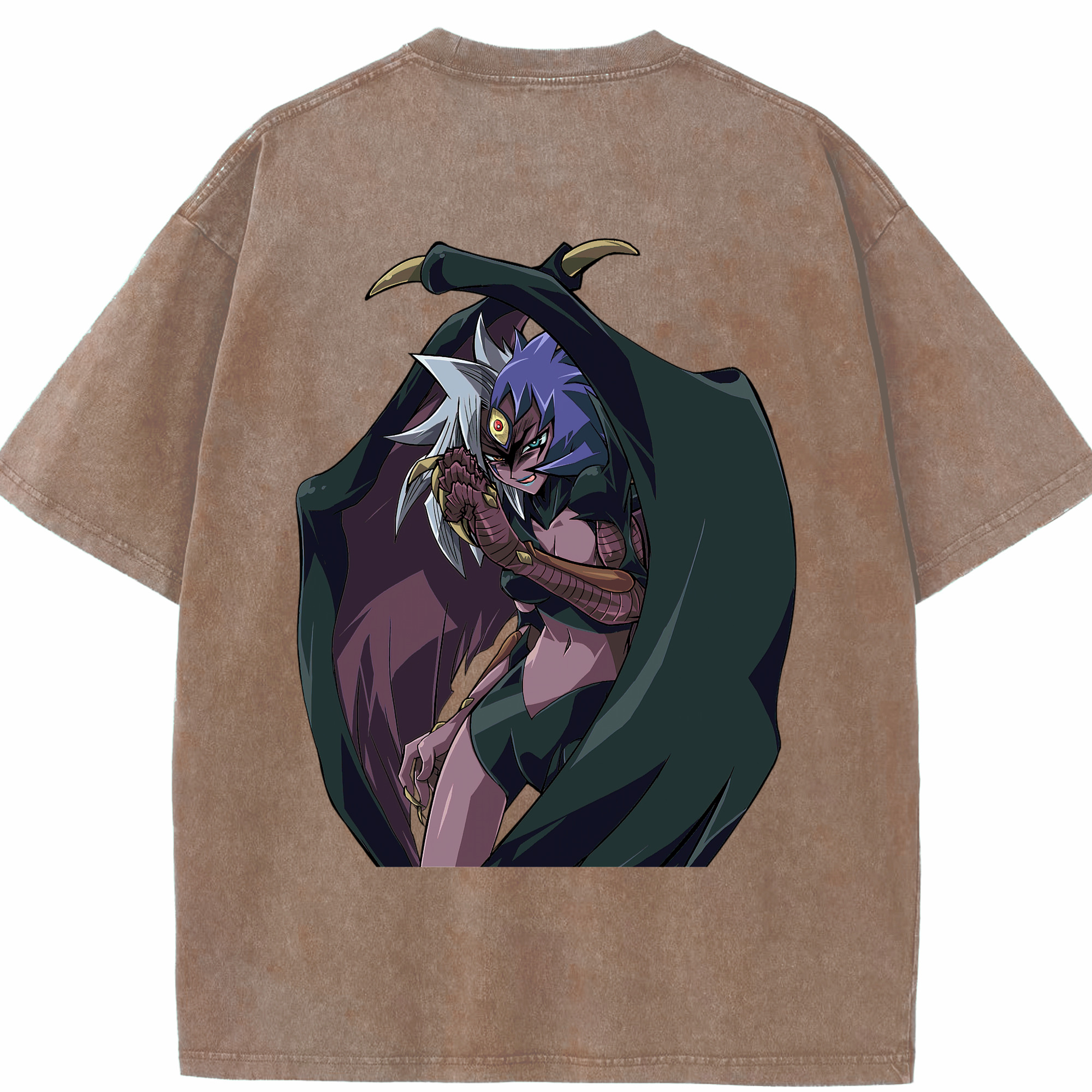 （画像用） 遊☆戯☆王 Yu-Gi-Oh! 綿100% ヴィンテージ風 半袖Tシャツ（背面プリント）