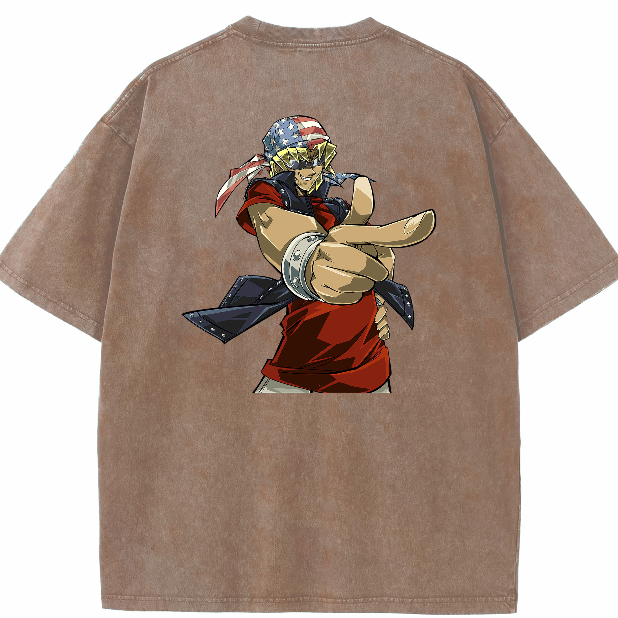 （画像用） 遊☆戯☆王 Yu-Gi-Oh! 綿100% ヴィンテージ風 半袖Tシャツ（背面プリント）