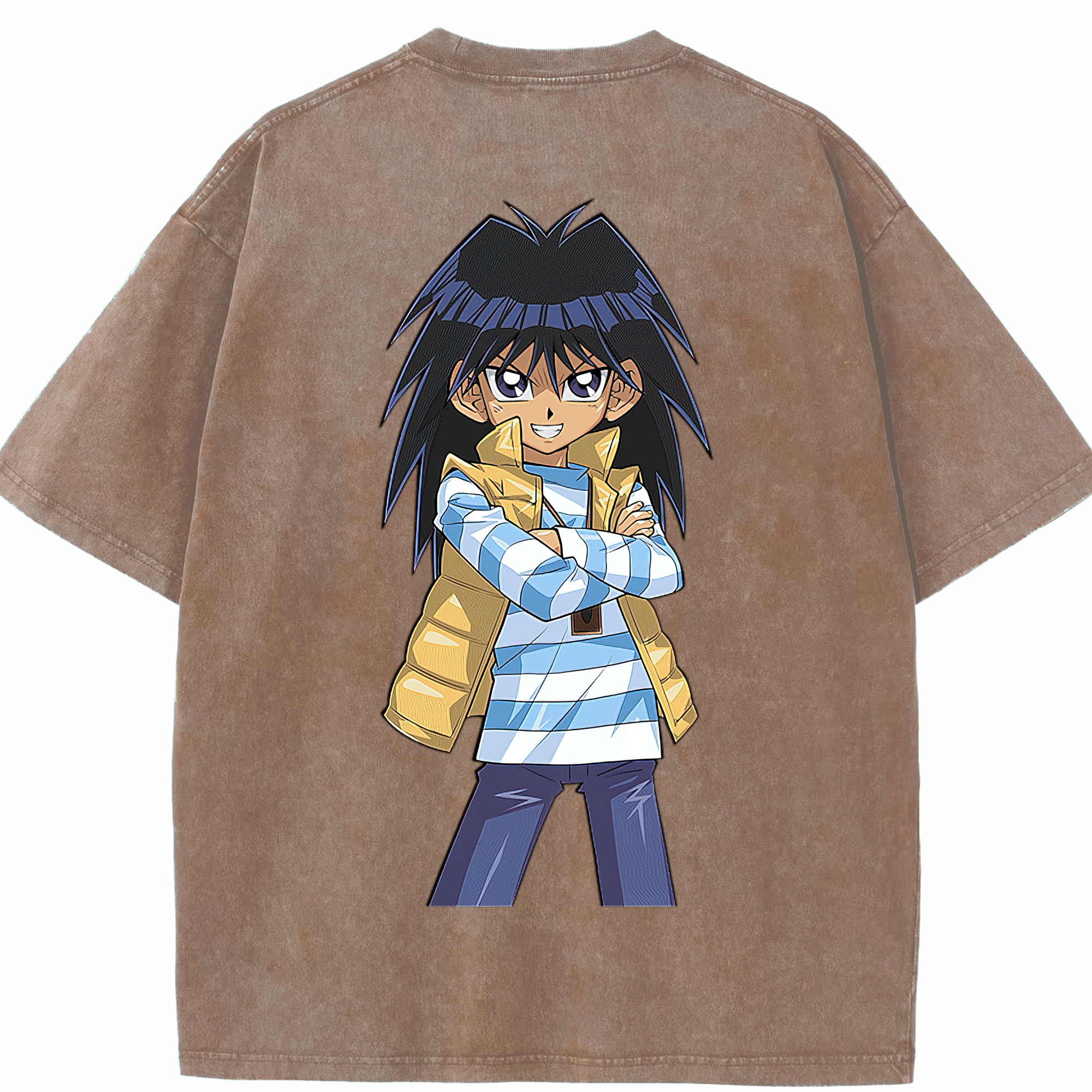 （画像用） 遊☆戯☆王 Yu-Gi-Oh! 綿100% ヴィンテージ風 半袖Tシャツ（背面プリント）