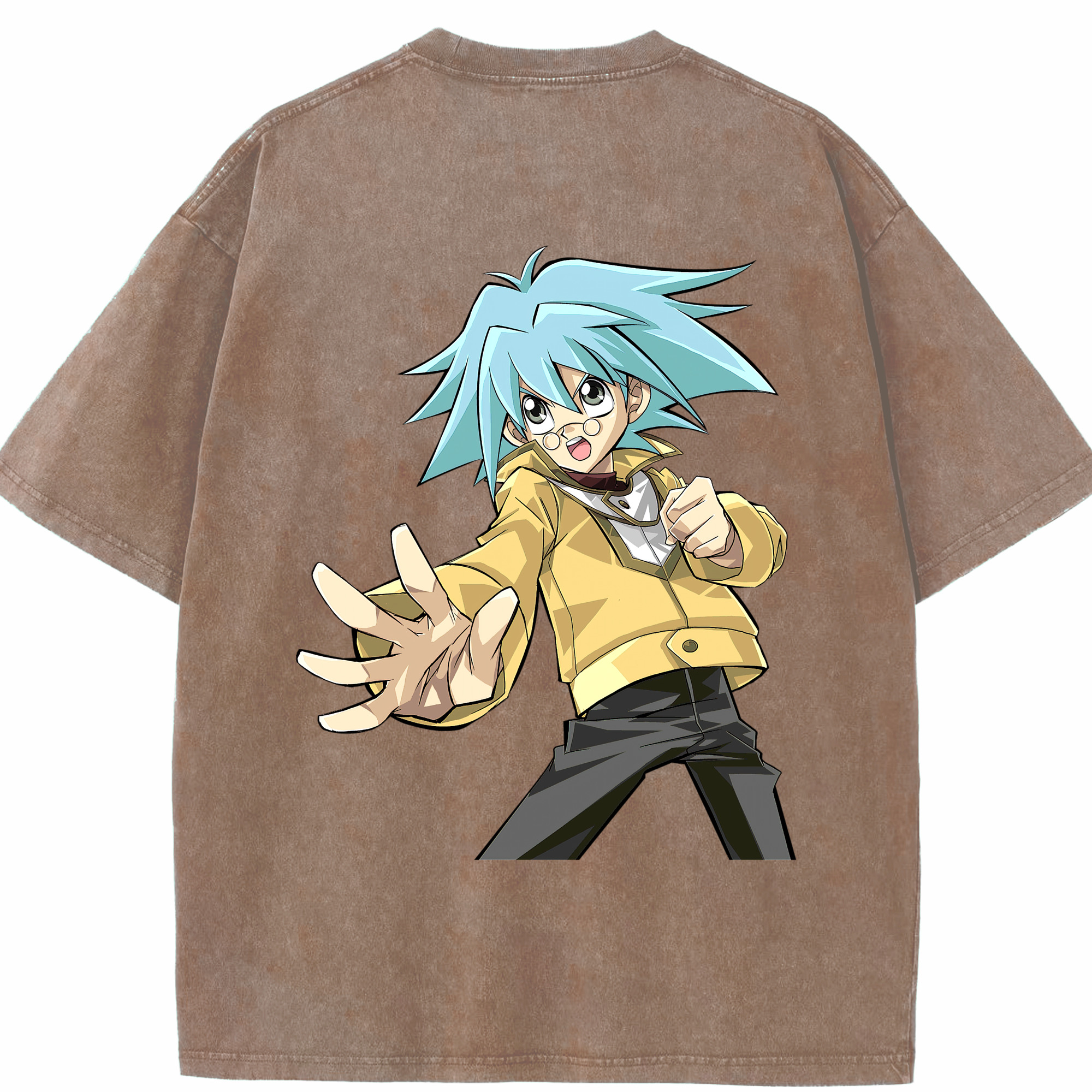 （画像用） 遊☆戯☆王 Yu-Gi-Oh! 綿100% ヴィンテージ風 半袖Tシャツ（背面プリント）