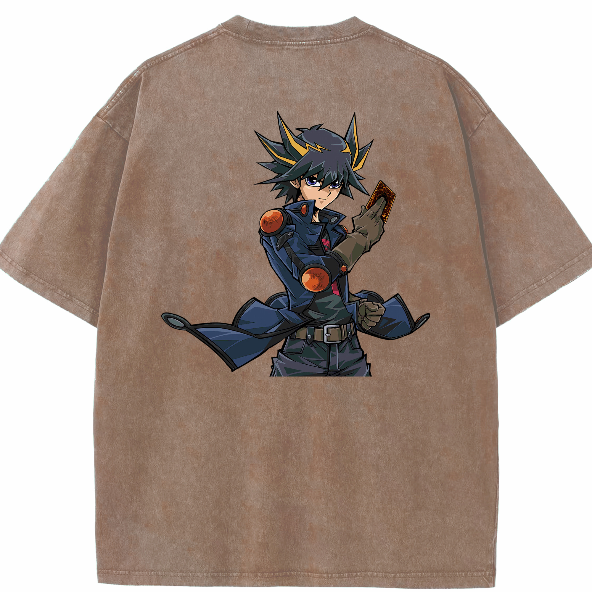 （画像用） 遊☆戯☆王 Yu-Gi-Oh! 綿100% ヴィンテージ風 半袖Tシャツ（背面プリント）