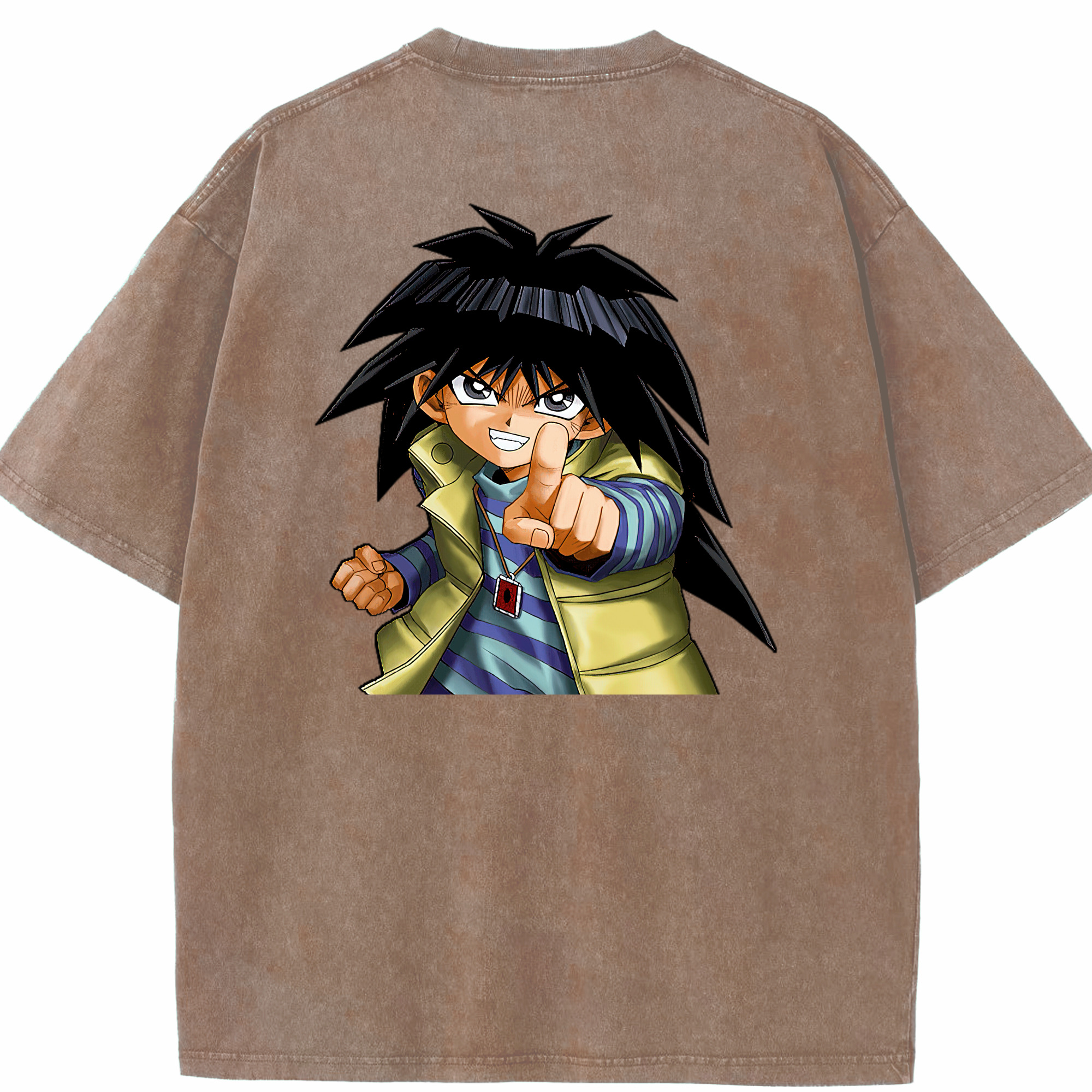 （画像用） 遊☆戯☆王 Yu-Gi-Oh! 綿100% ヴィンテージ風 半袖Tシャツ（背面プリント）