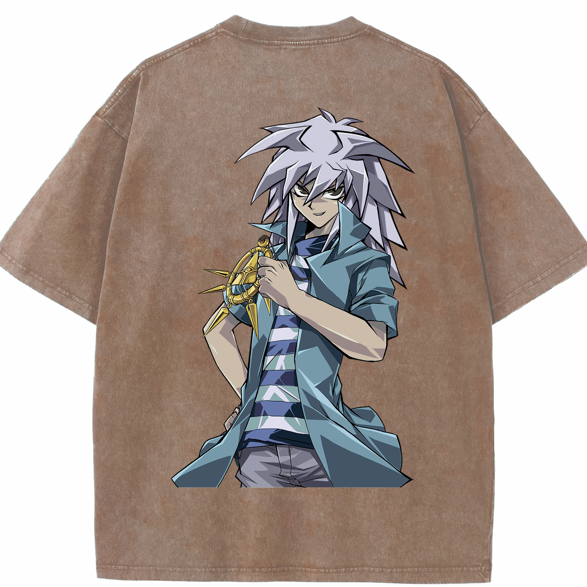 （画像用） 遊☆戯☆王 Yu-Gi-Oh! 綿100% ヴィンテージ風 半袖Tシャツ（背面プリント）