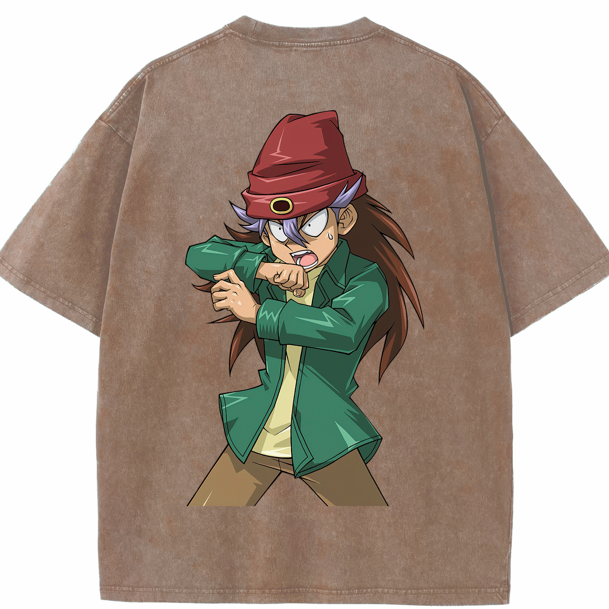 （画像用） 遊☆戯☆王 Yu-Gi-Oh! 綿100% ヴィンテージ風 半袖Tシャツ（背面プリント）