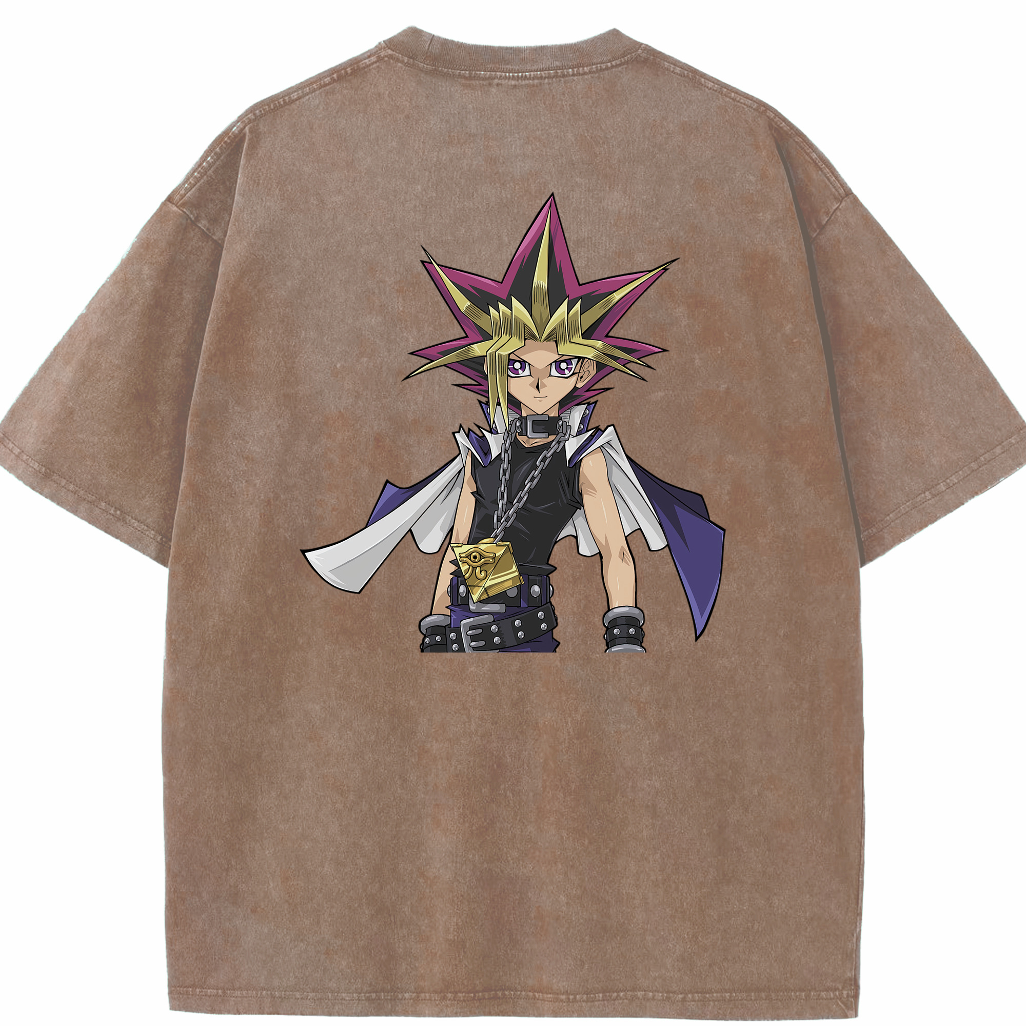 （画像用） 遊☆戯☆王 Yu-Gi-Oh! 綿100% ヴィンテージ風 半袖Tシャツ（背面プリント）