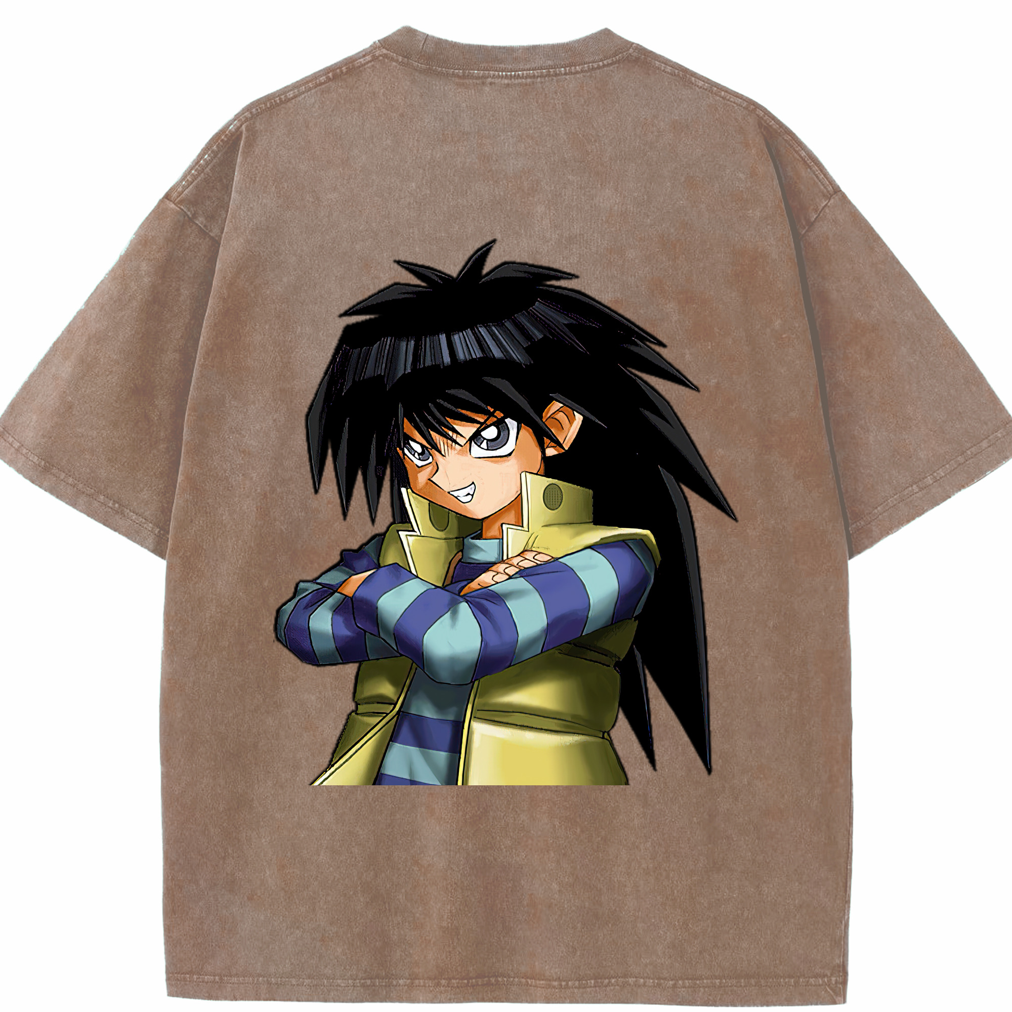 （画像用） 遊☆戯☆王 Yu-Gi-Oh! 綿100% ヴィンテージ風 半袖Tシャツ（背面プリント）