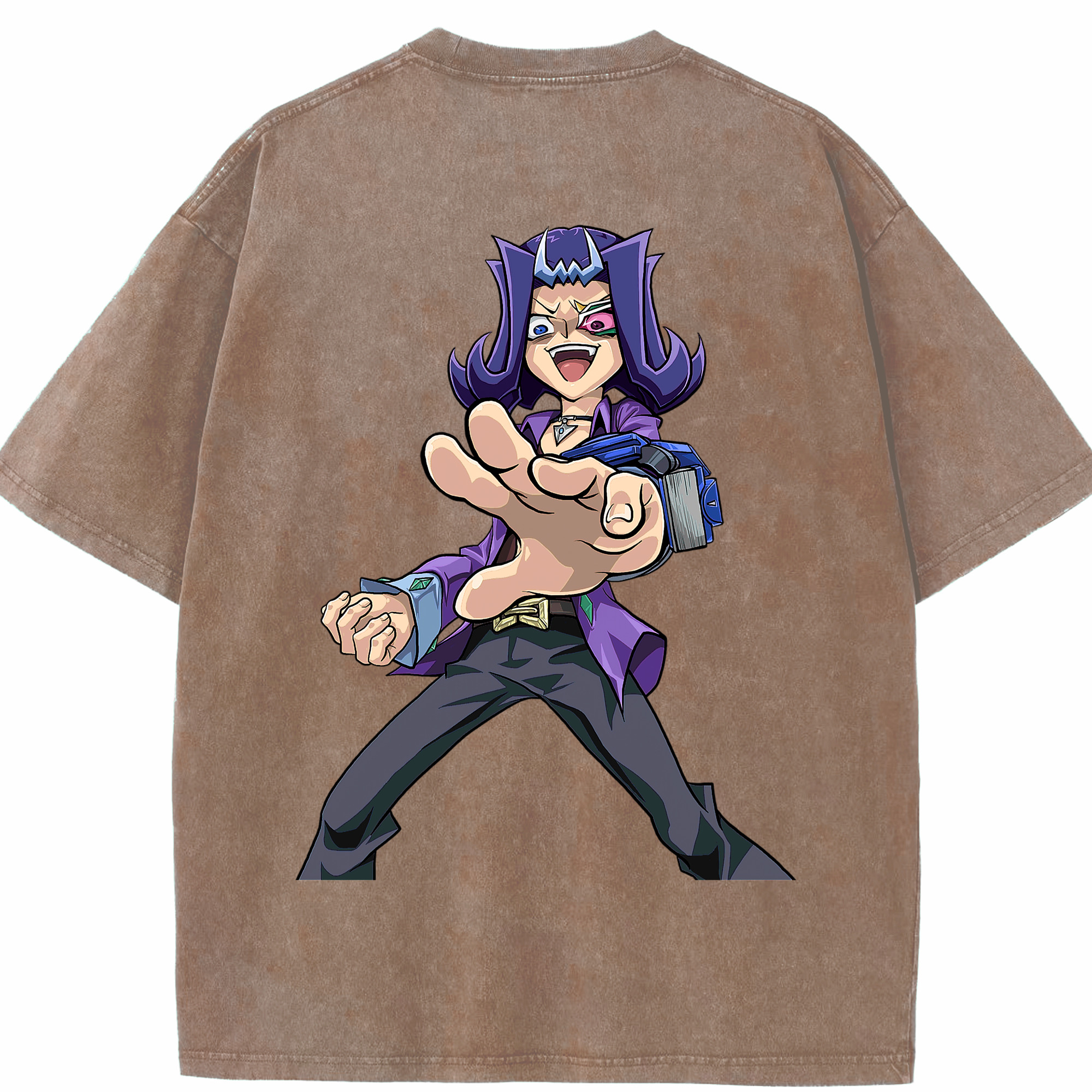 （画像用） 遊☆戯☆王 Yu-Gi-Oh! 綿100% ヴィンテージ風 半袖Tシャツ（背面プリント）