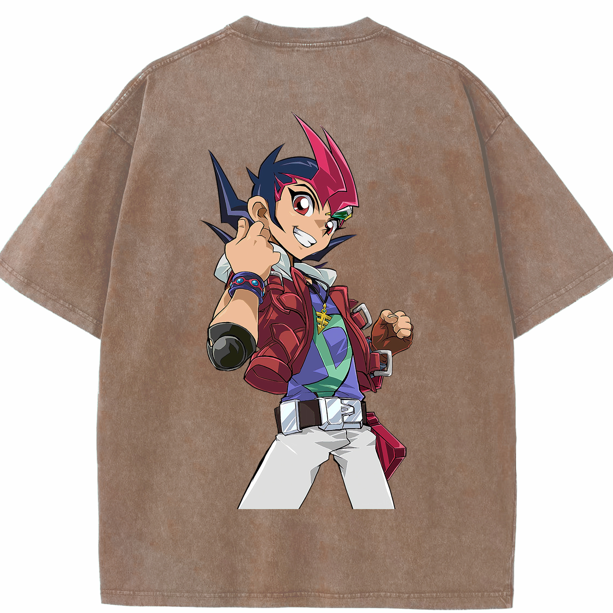 （画像用） 遊☆戯☆王 Yu-Gi-Oh! 綿100% ヴィンテージ風 半袖Tシャツ（背面プリント）