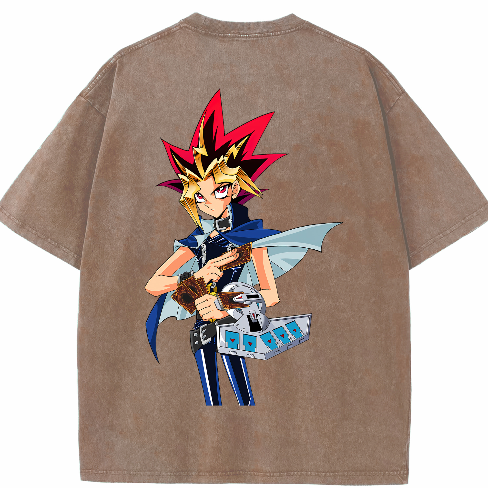 （画像用） 遊☆戯☆王 Yu-Gi-Oh! 綿100% ヴィンテージ風 半袖Tシャツ（背面プリント）
