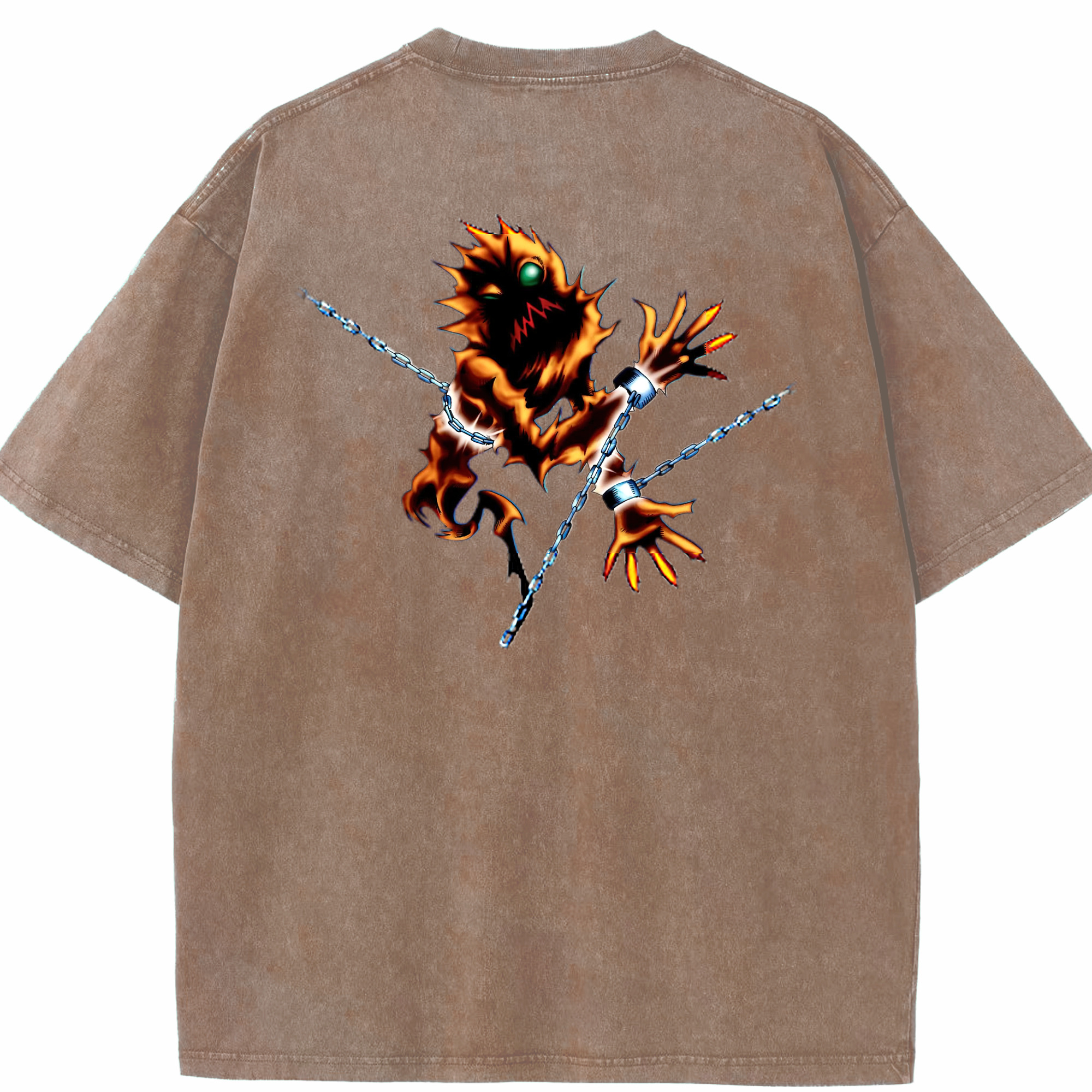 （画像用） 遊☆戯☆王 Yu-Gi-Oh! 綿100% ヴィンテージ風 半袖Tシャツ（背面プリント）