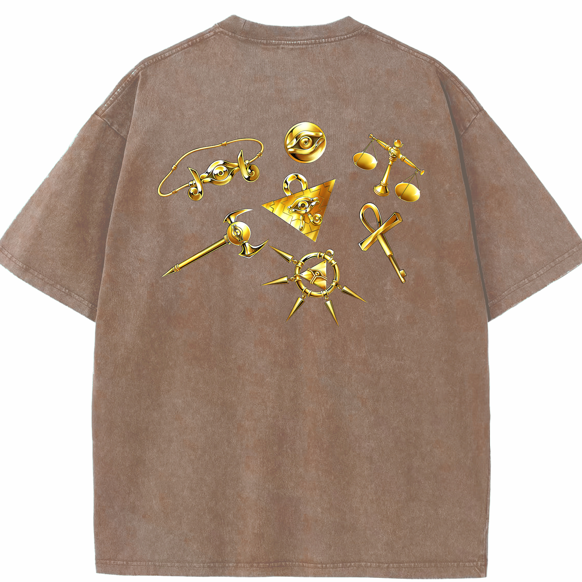 （画像用） 遊☆戯☆王 Yu-Gi-Oh! 綿100% ヴィンテージ風 半袖Tシャツ（背面プリント）