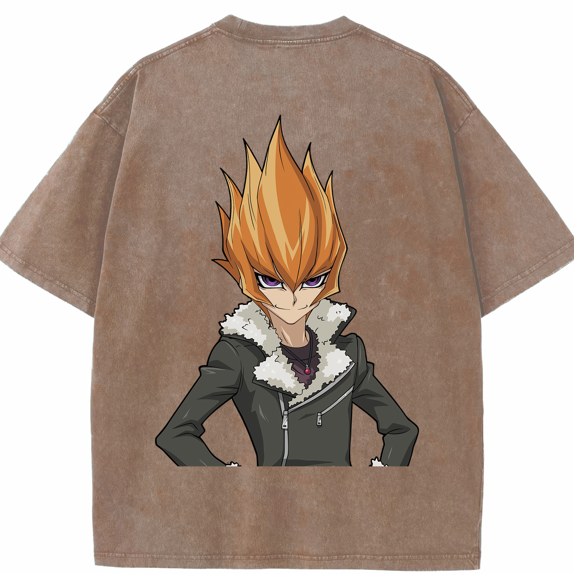 （画像用） 遊☆戯☆王 Yu-Gi-Oh! 綿100% ヴィンテージ風 半袖Tシャツ（背面プリント）