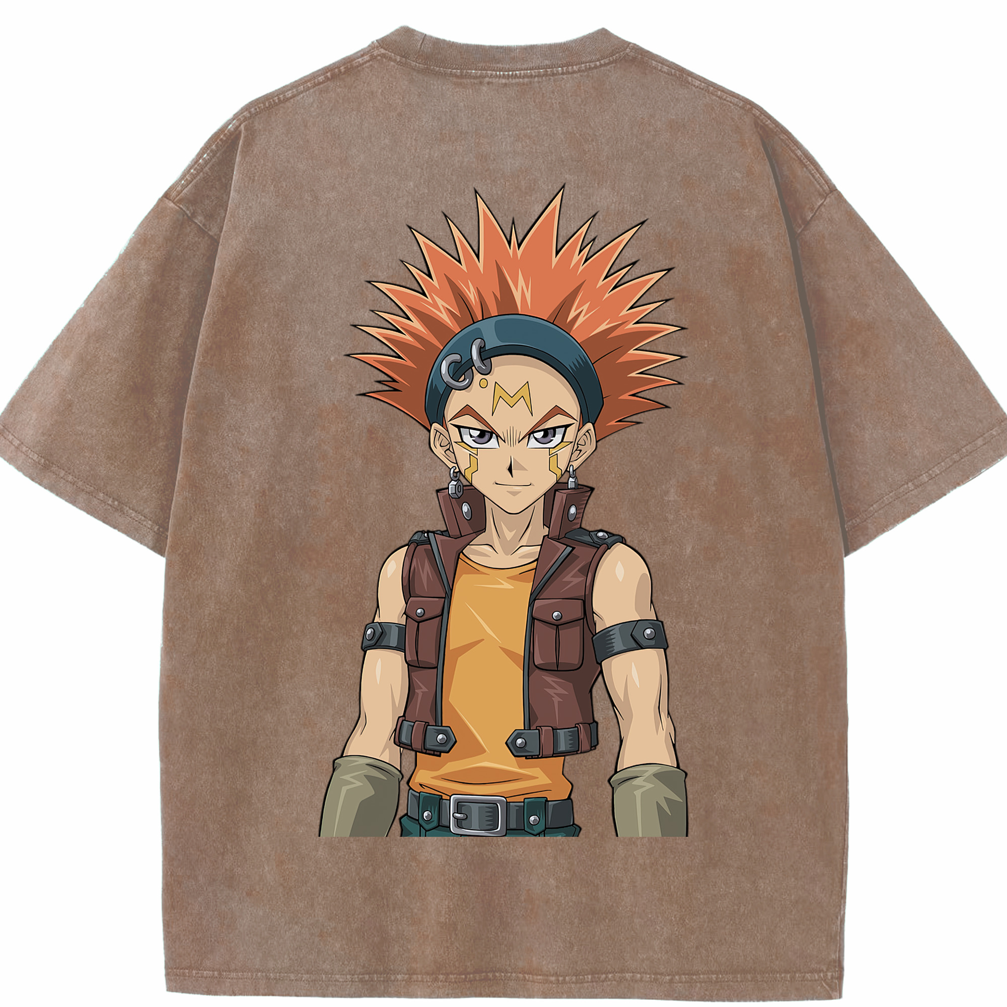 （画像用） 遊☆戯☆王 Yu-Gi-Oh! 綿100% ヴィンテージ風 半袖Tシャツ（背面プリント）