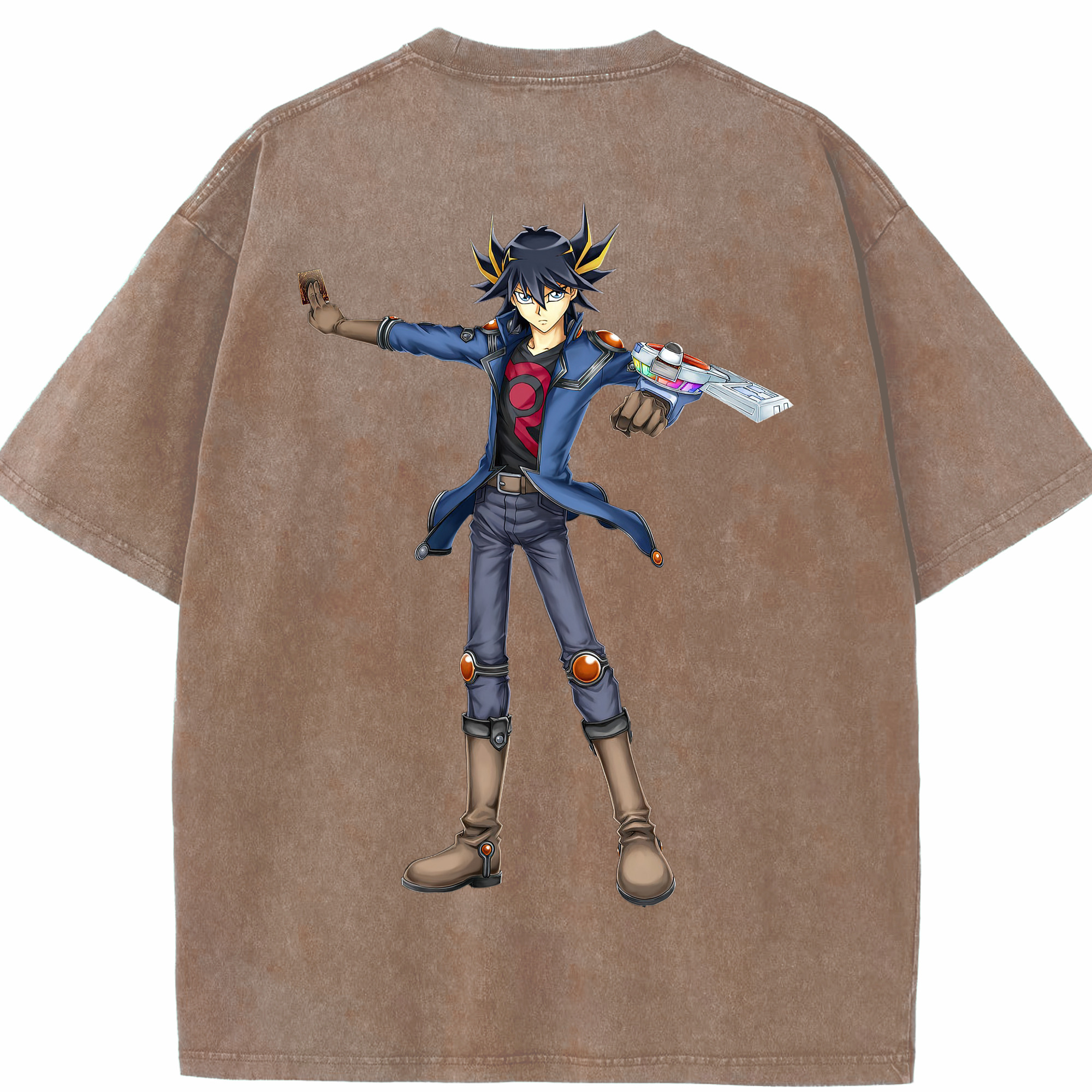 （画像用） 遊☆戯☆王 Yu-Gi-Oh! 綿100% ヴィンテージ風 半袖Tシャツ（背面プリント）