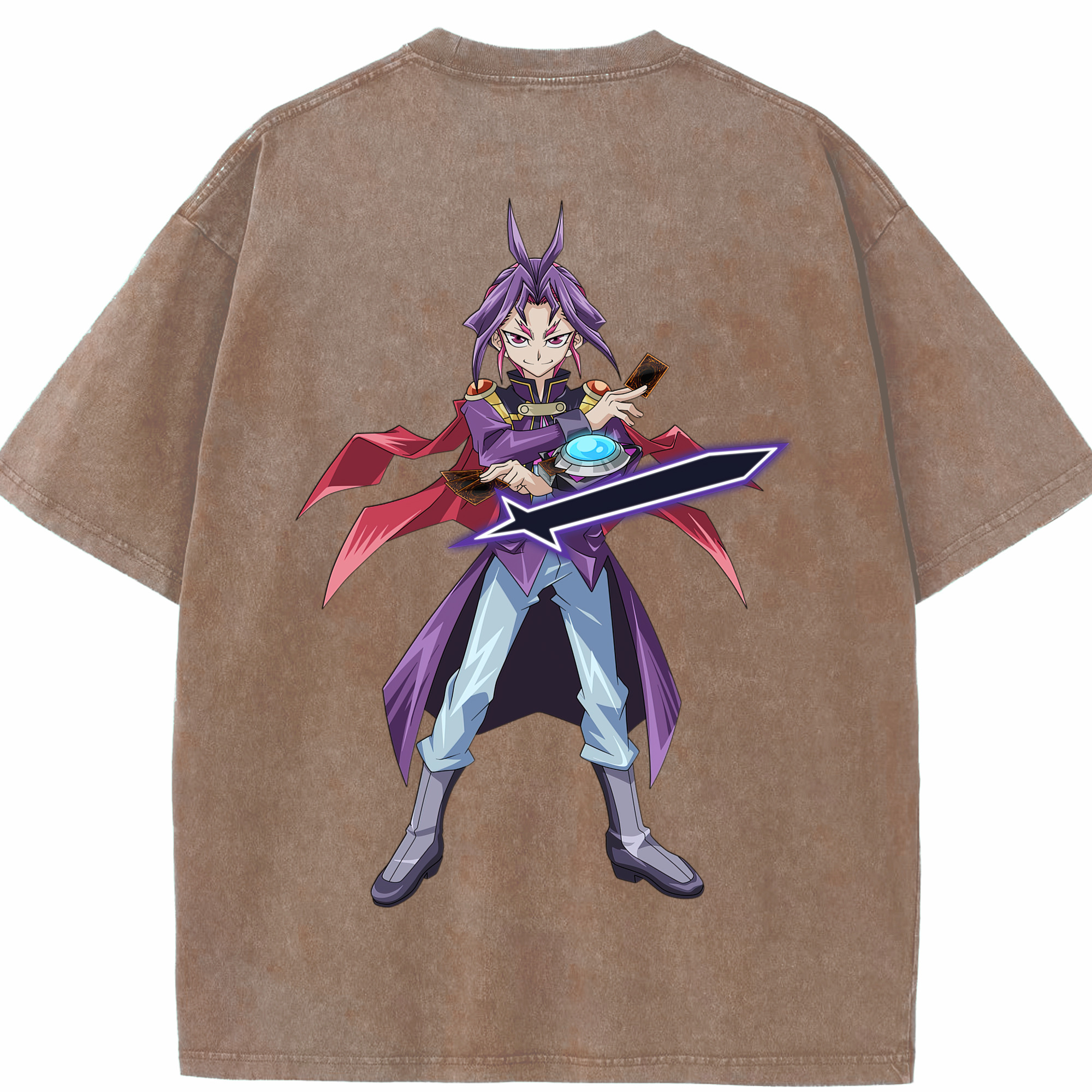 （画像用） 遊☆戯☆王 Yu-Gi-Oh! 綿100% ヴィンテージ風 半袖Tシャツ（背面プリント）