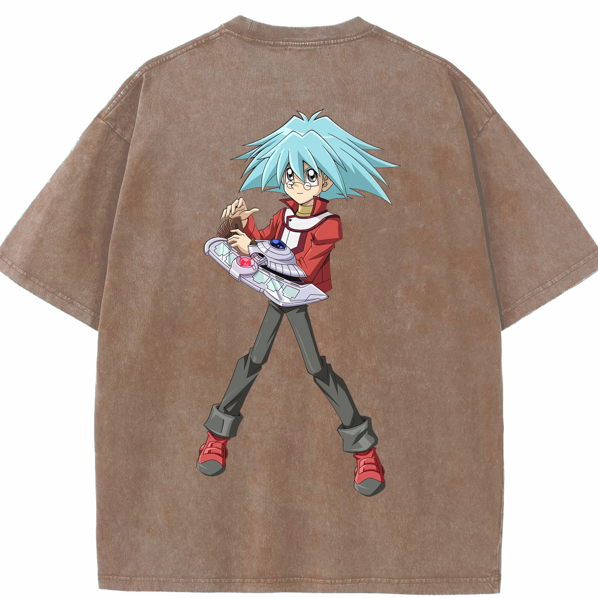 （画像用） 遊☆戯☆王 Yu-Gi-Oh! 綿100% ヴィンテージ風 半袖Tシャツ（背面プリント）