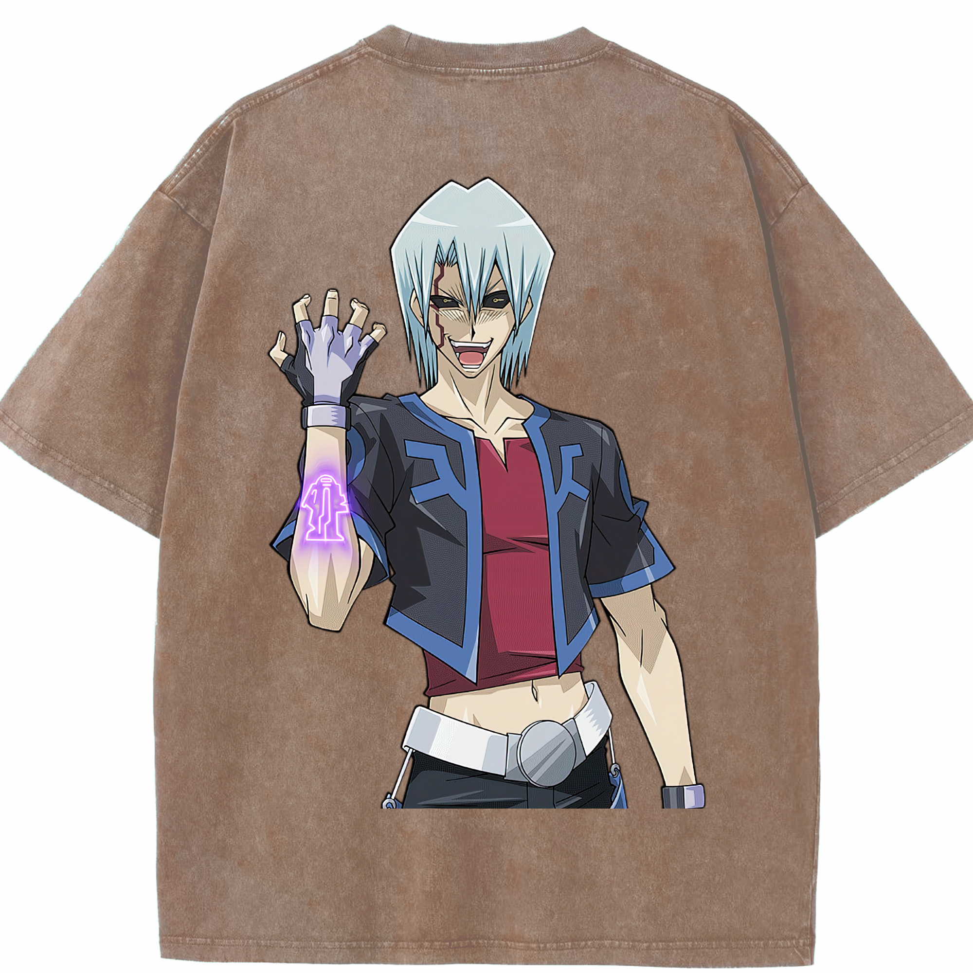 （画像用） 遊☆戯☆王 Yu-Gi-Oh! 綿100% ヴィンテージ風 半袖Tシャツ（背面プリント）