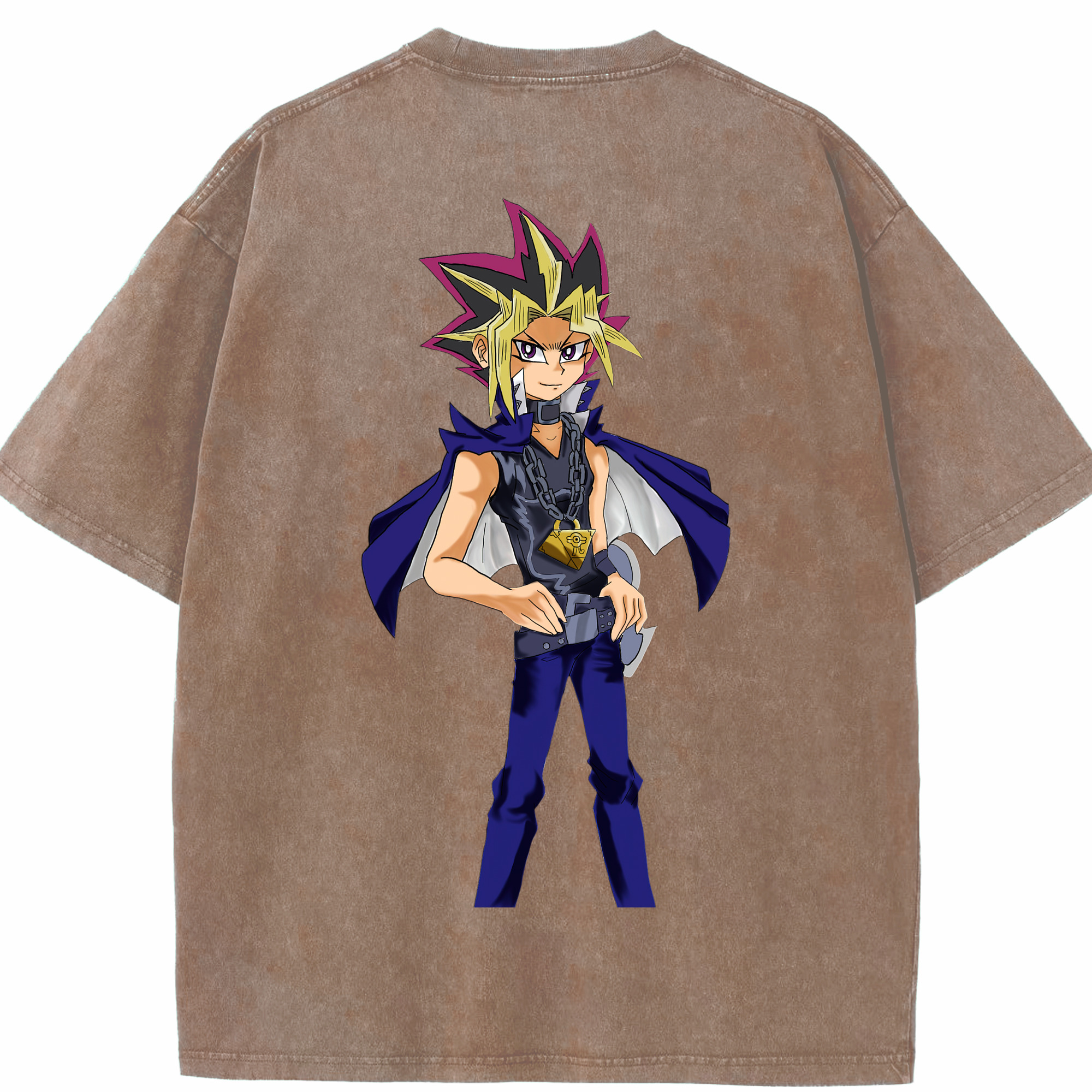 （画像用） 遊☆戯☆王 Yu-Gi-Oh! 綿100% ヴィンテージ風 半袖Tシャツ（背面プリント）